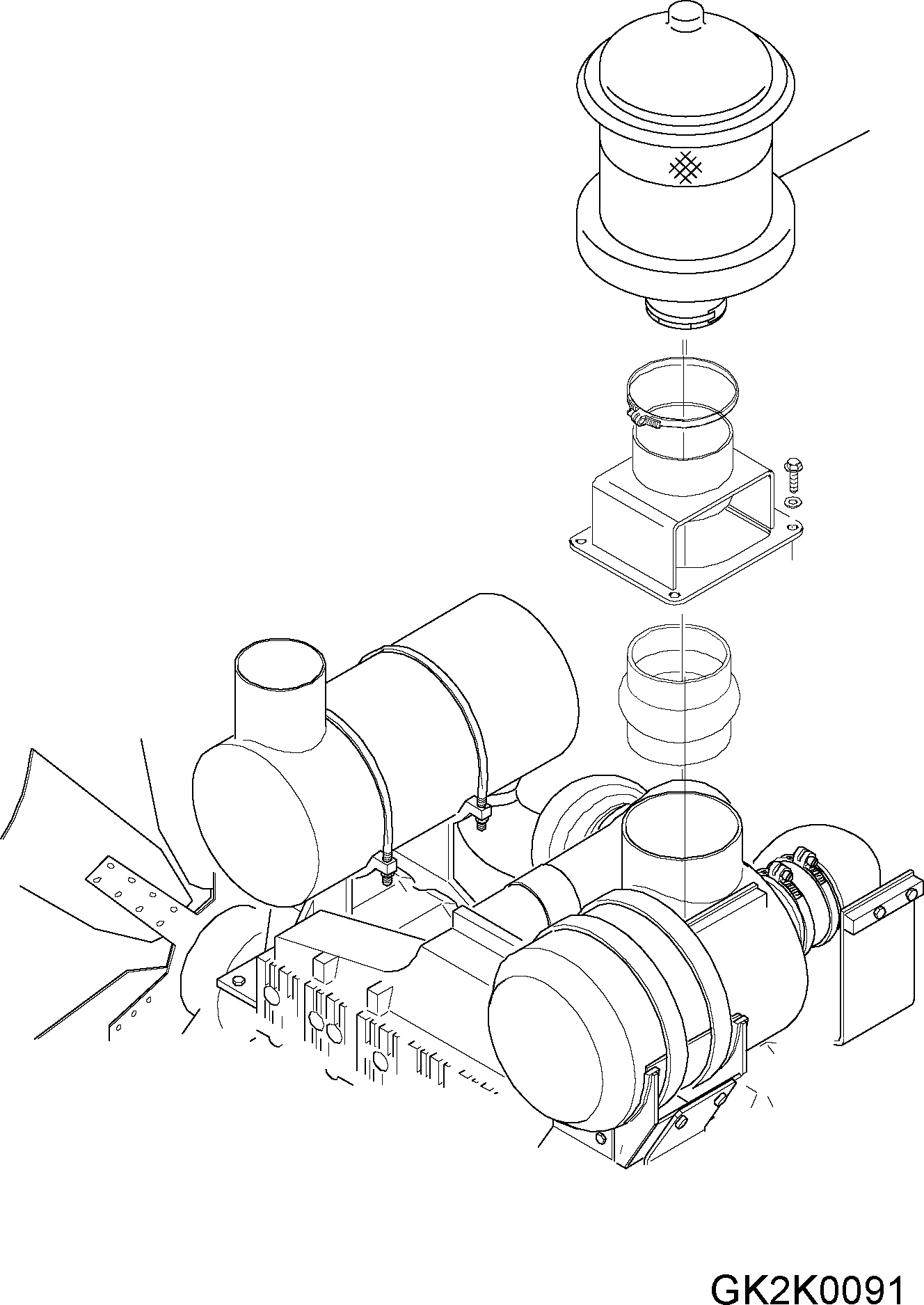 PREFILTER TURBO II 425-09-H0270 KOMATSU