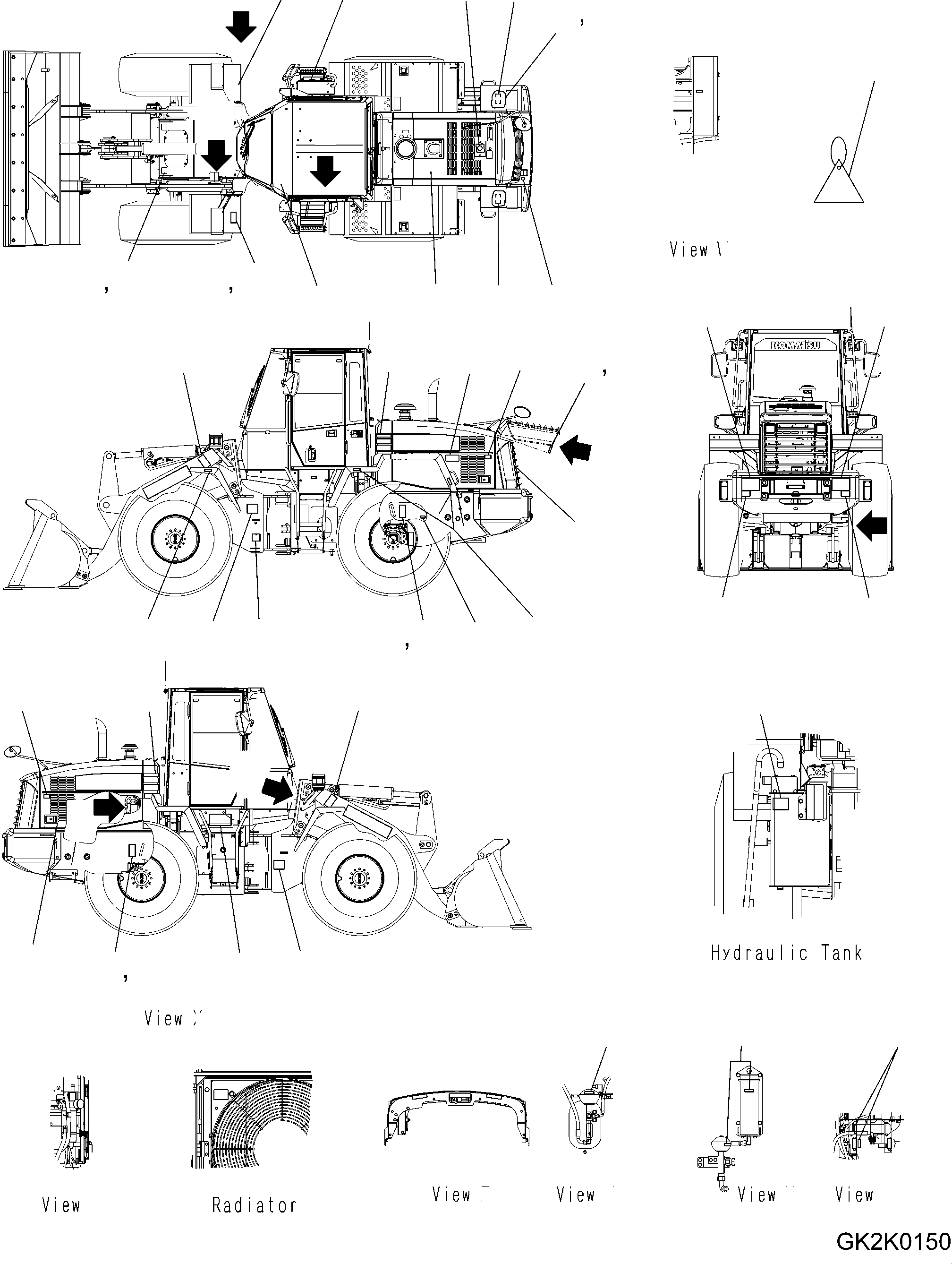 DECAL, LUBRICATION POINTS 418-93-H1370 KOMATSU