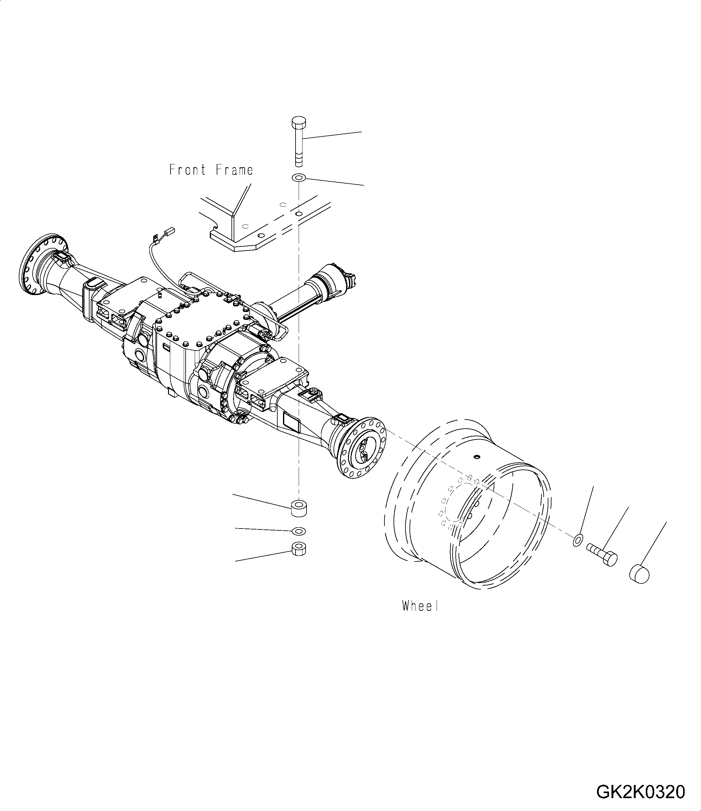 AXLE ASSEMBLY (STD) (419-22-H1111) KOMATSU