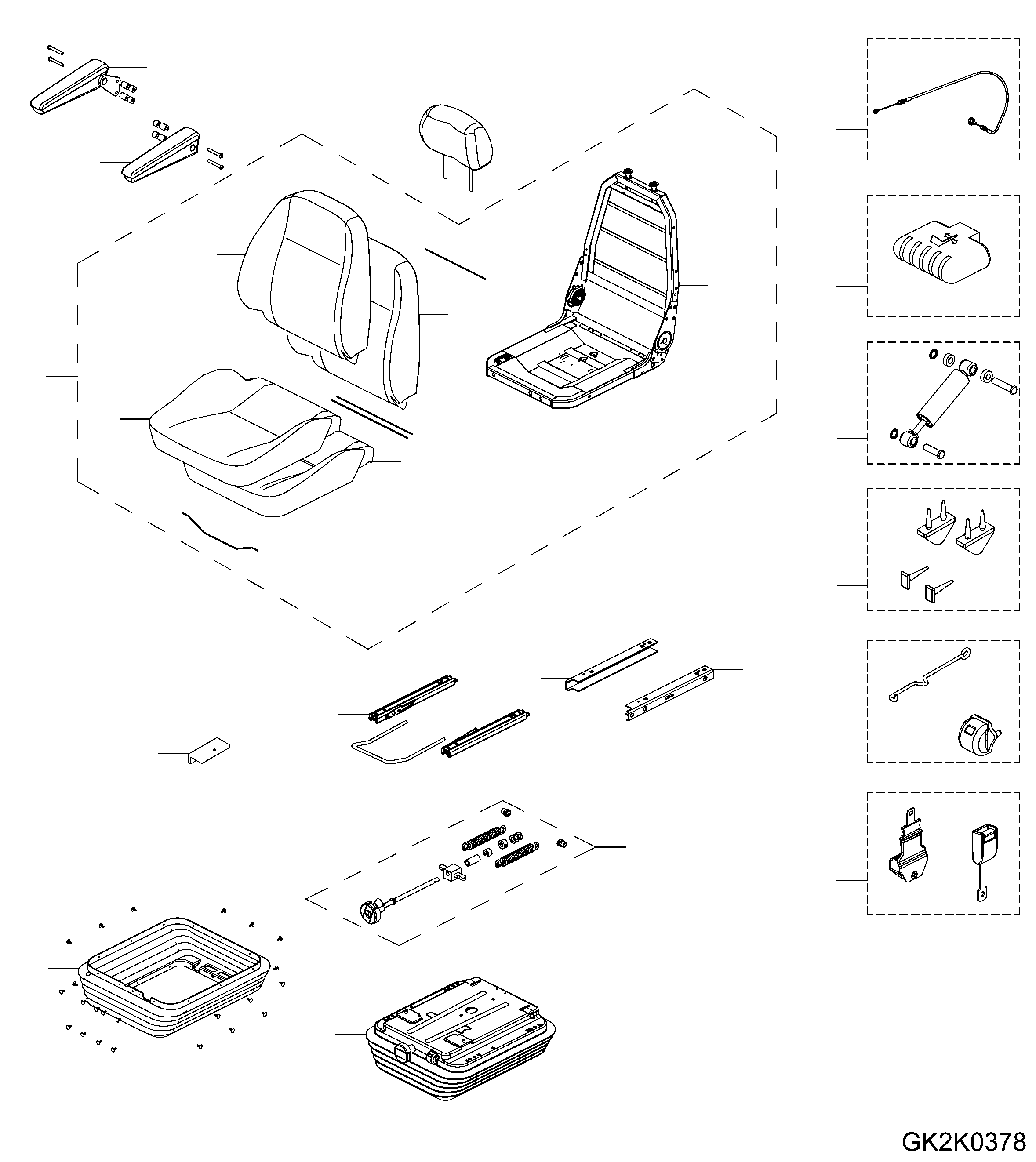 SEAT, MECHANICAL SUSPENSION 20E-57-41120 KOMATSU
