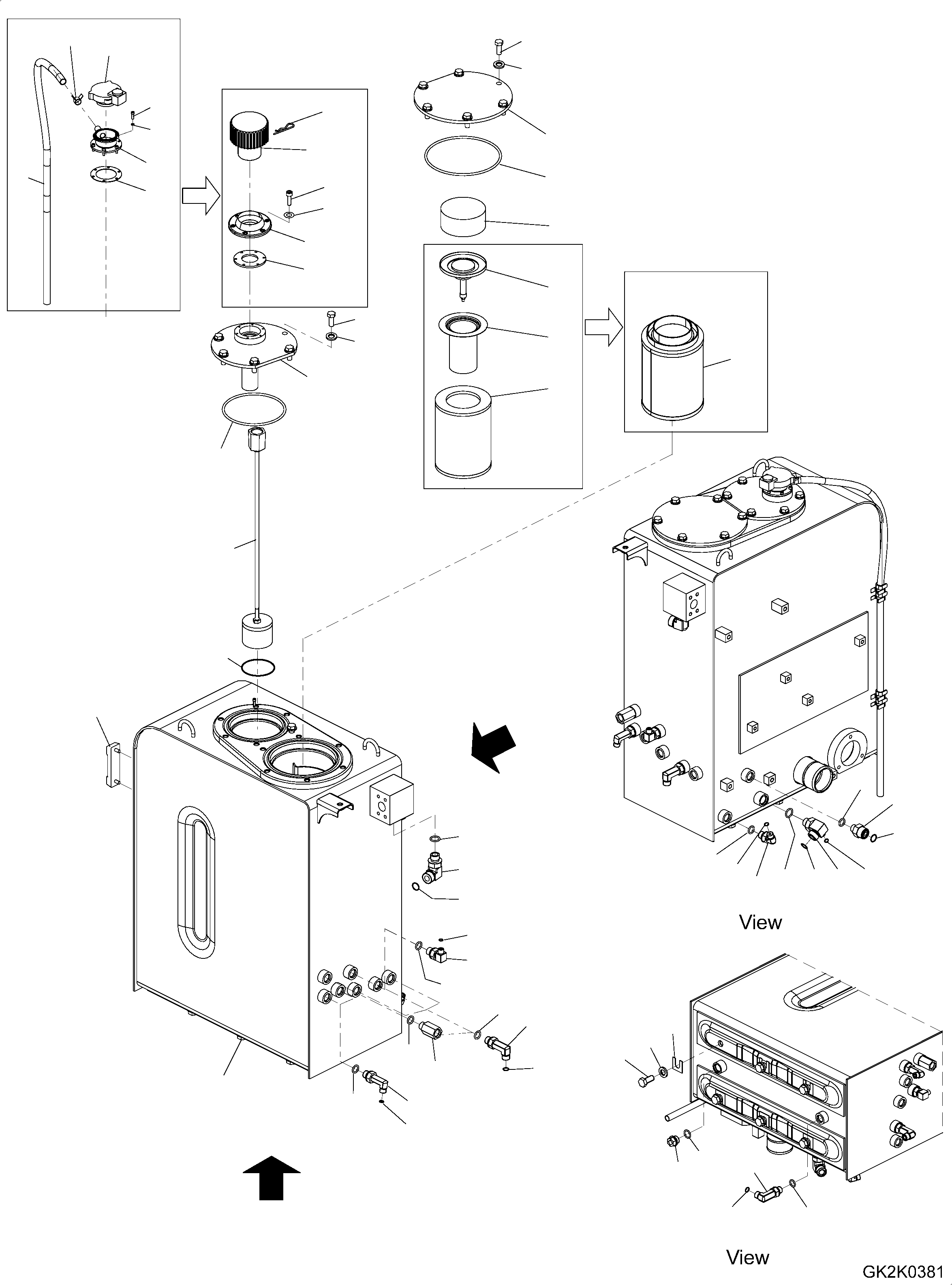 HYDRAULIC TANK ASSEMBLY 20E-60-42112 KOMATSU