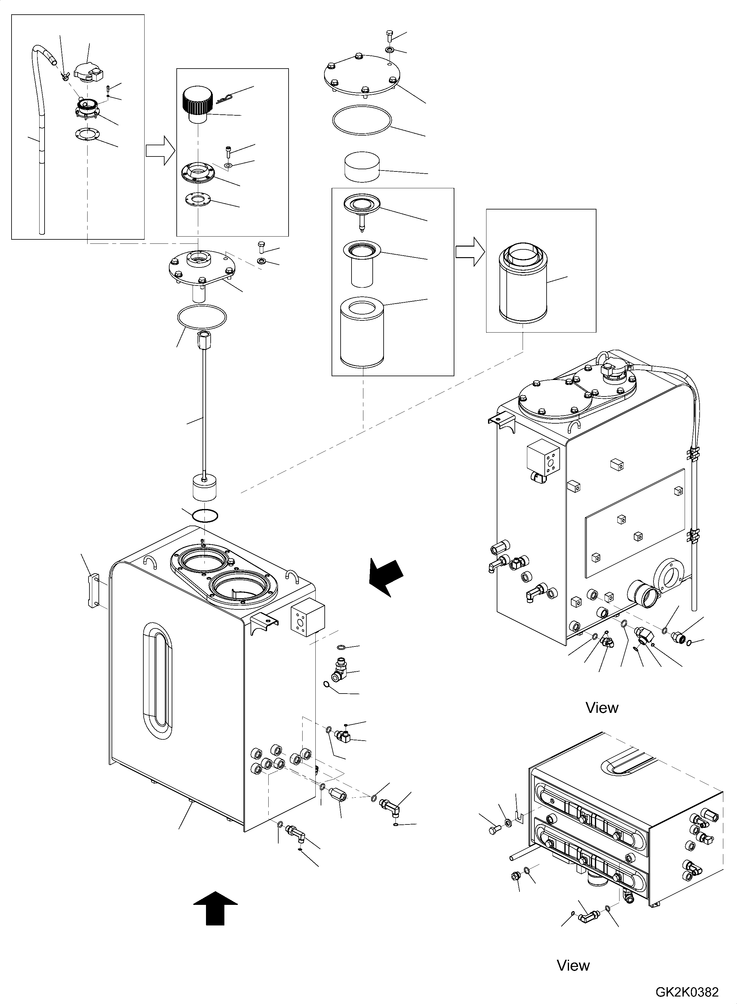 HYDRAULIC TANK ASSEMBLY 20E-60-32113 KOMATSU