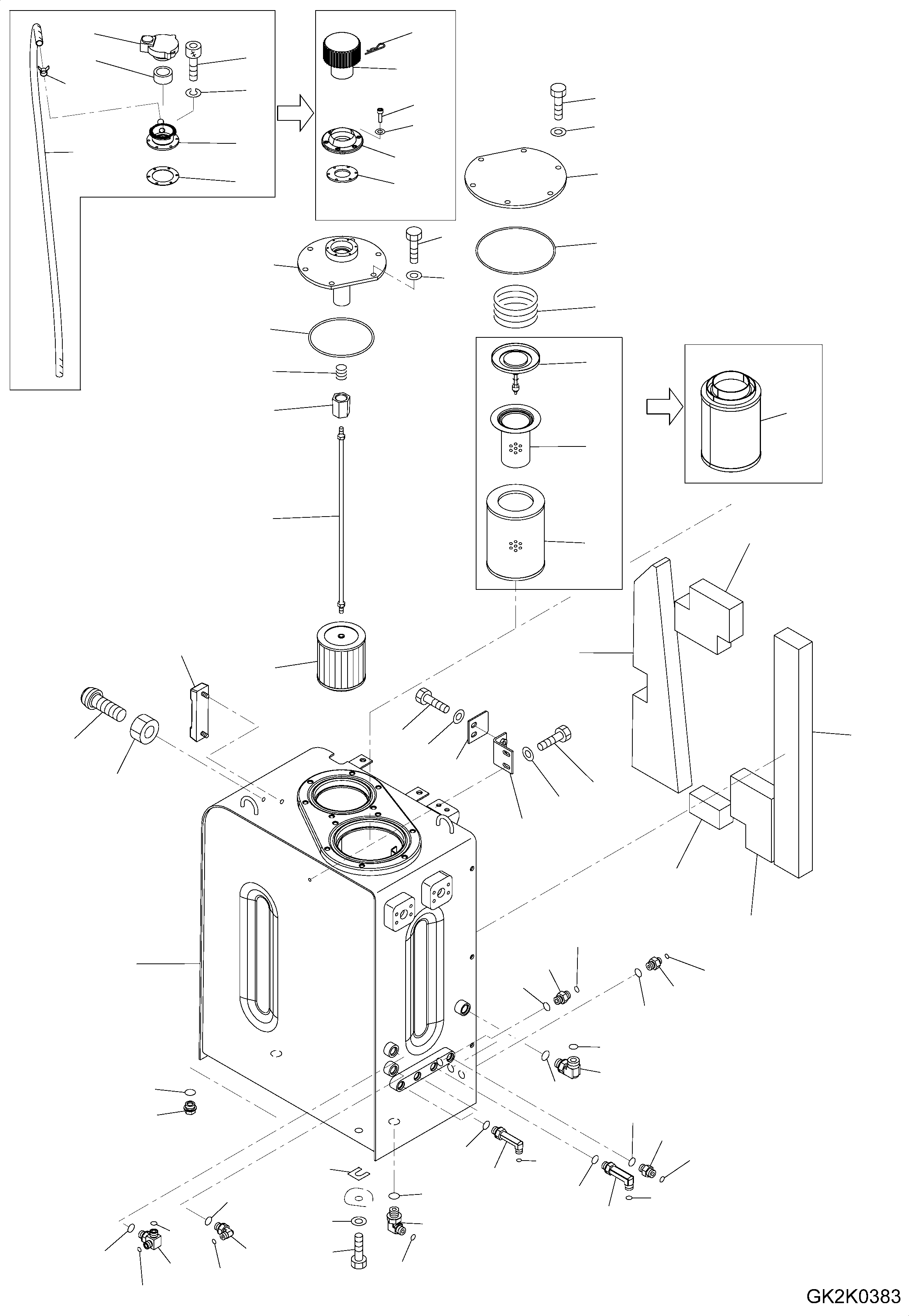 HYDRAULIC TANK ASSEMBLY 20G-60-31367 KOMATSU