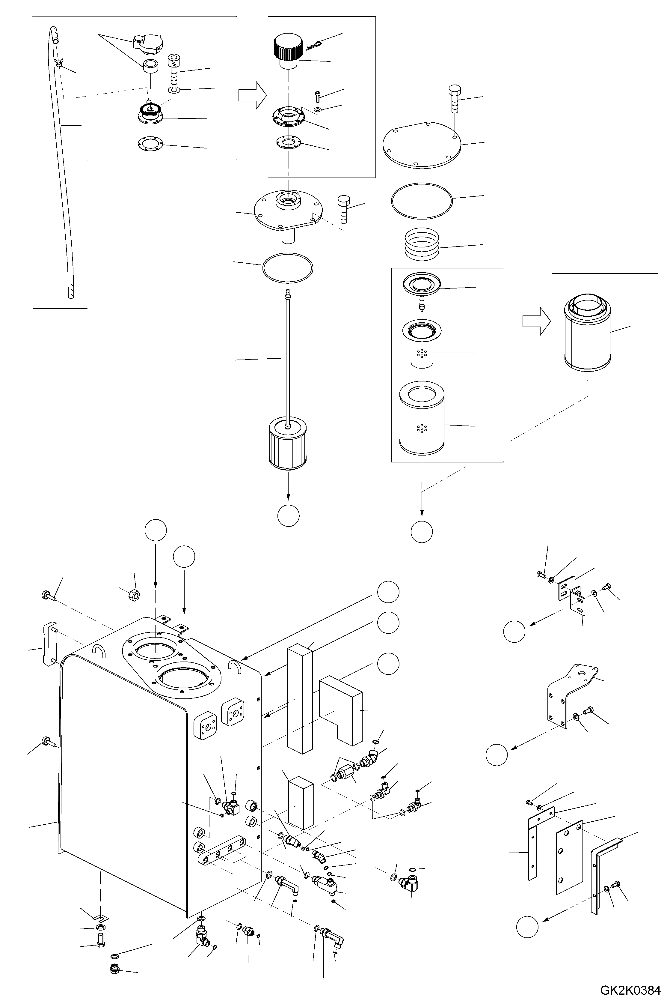HYDRAULIC TANK ASSEMBLY 20G-60-32033 KOMATSU