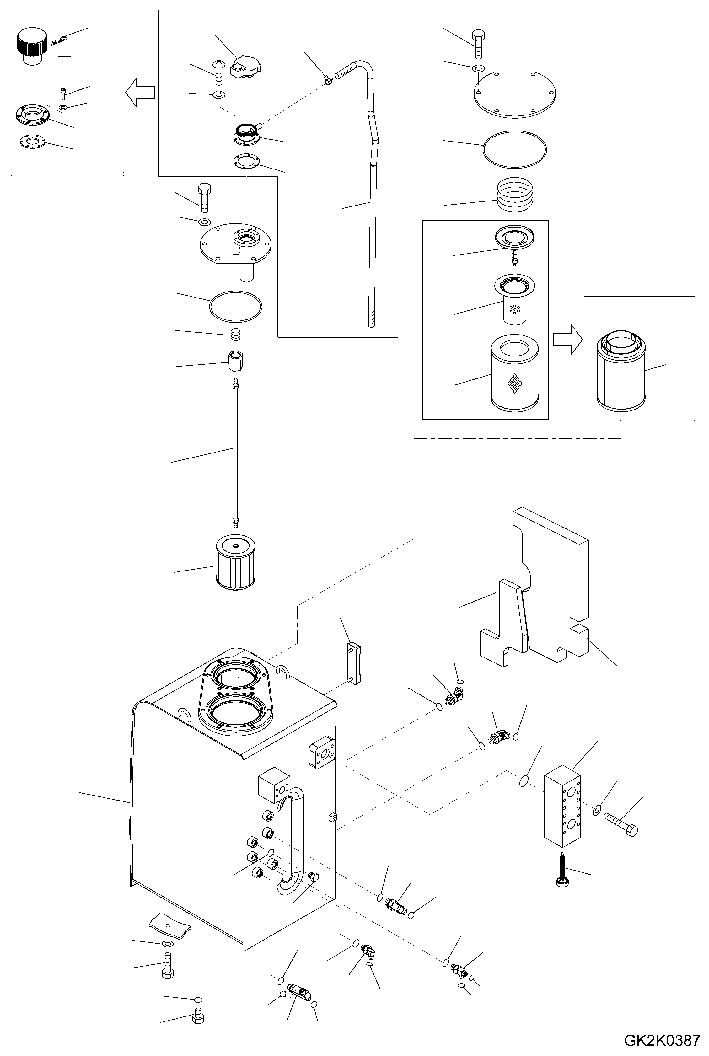 HYDRAULIC TANK ASSEMBLY 20K-60-33422 KOMATSU