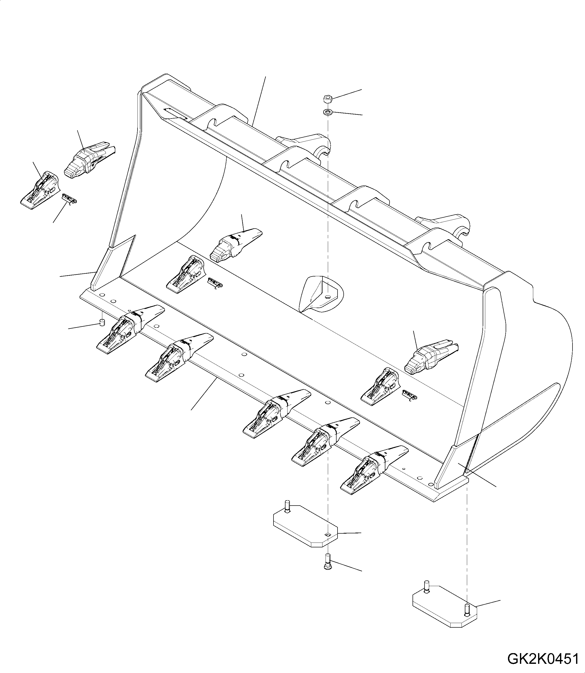 Bucket Assembly 418-72-H2540 KOMATSU