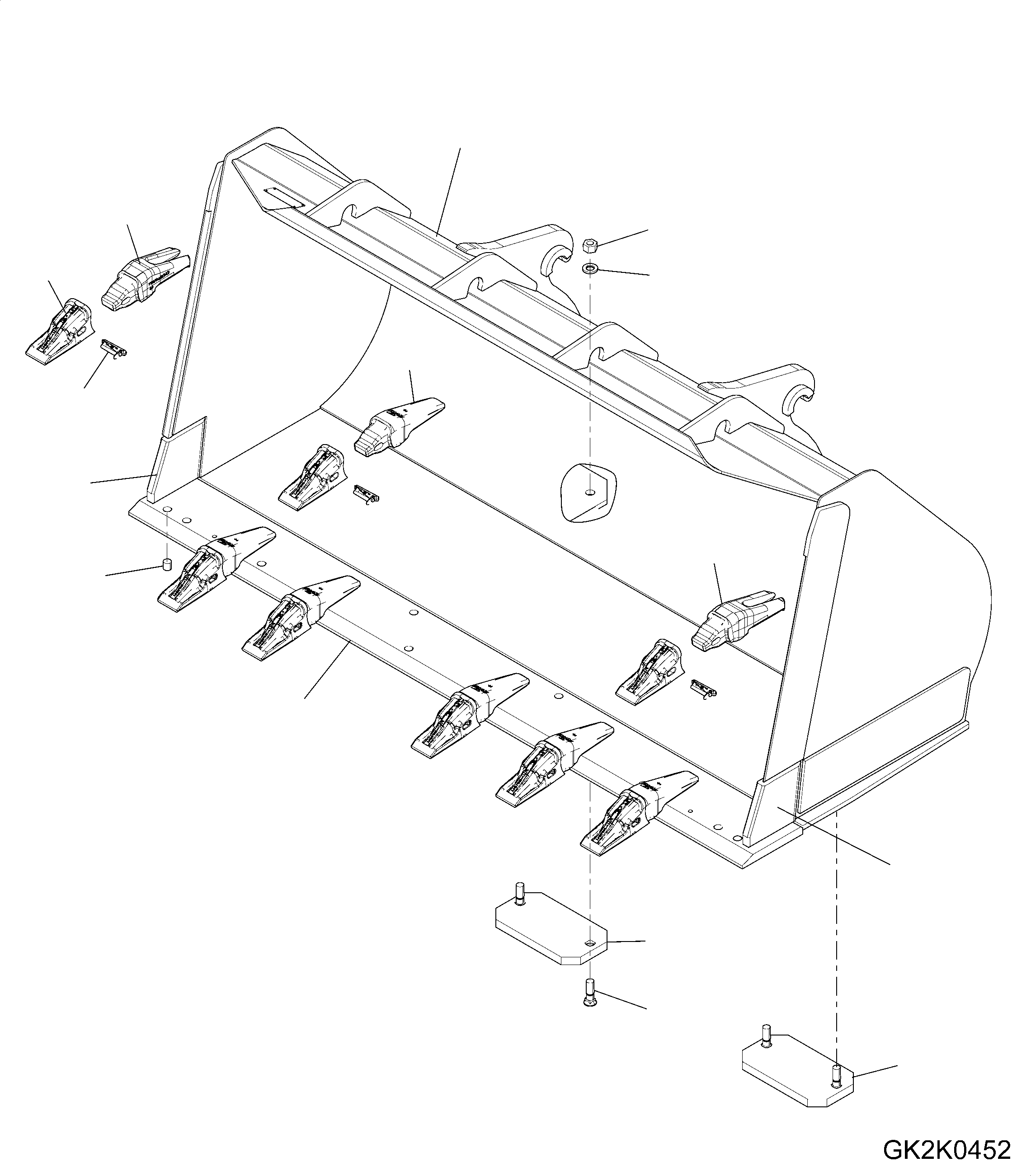 Bucket Assembly 418-72-H2560 KOMATSU