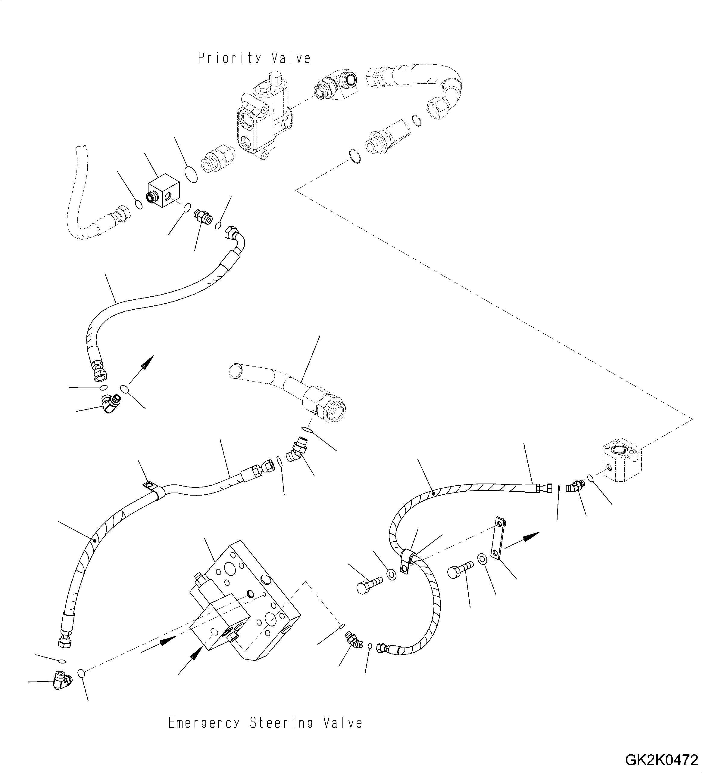 Elbow(Hydrostatic Transmission (HST) Oil Piping,Charge Piping,With Emergency Steering) (419-18-31292) KOMATSU