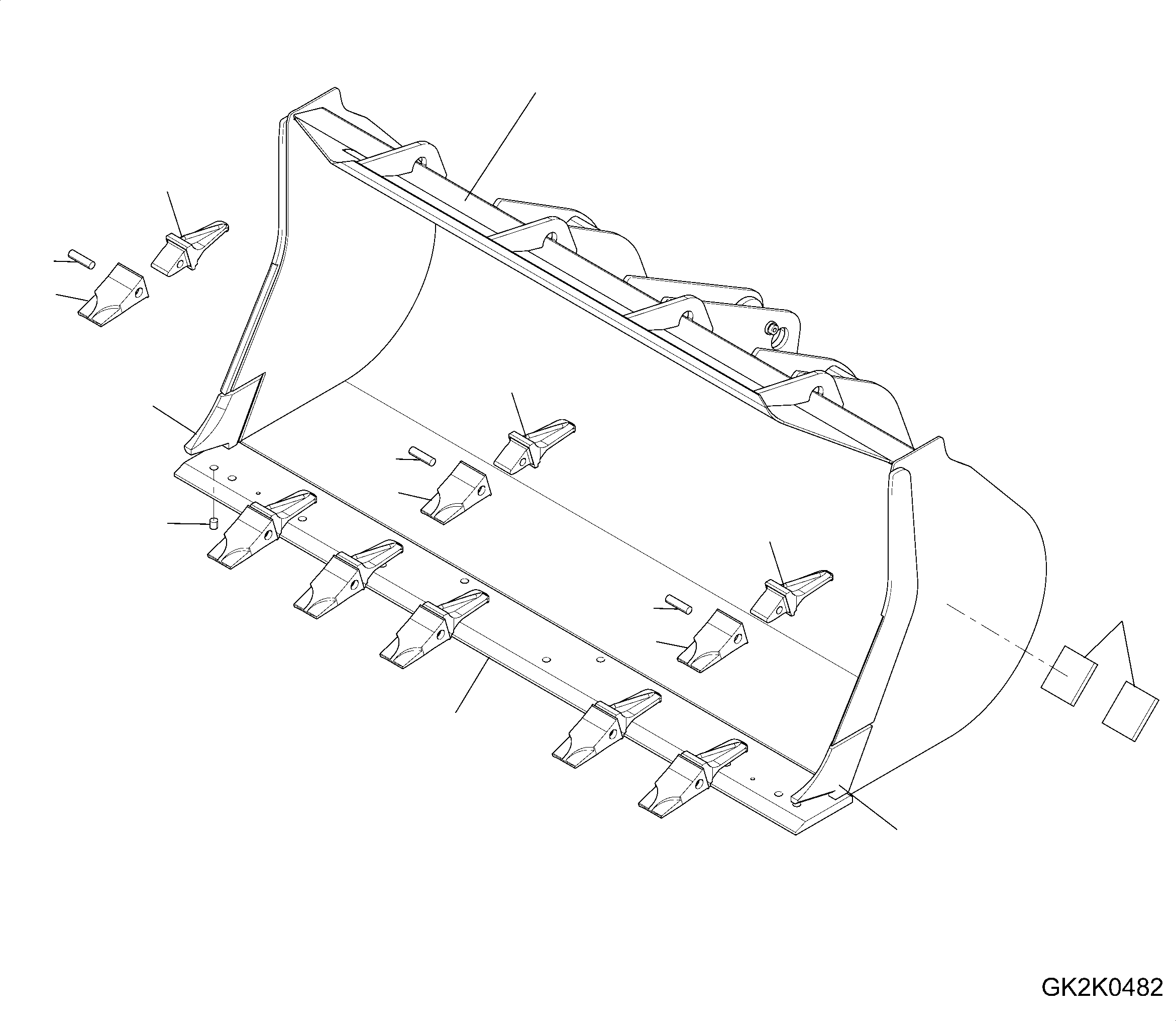 Bucket Assembly 419-72-H2110 KOMATSU