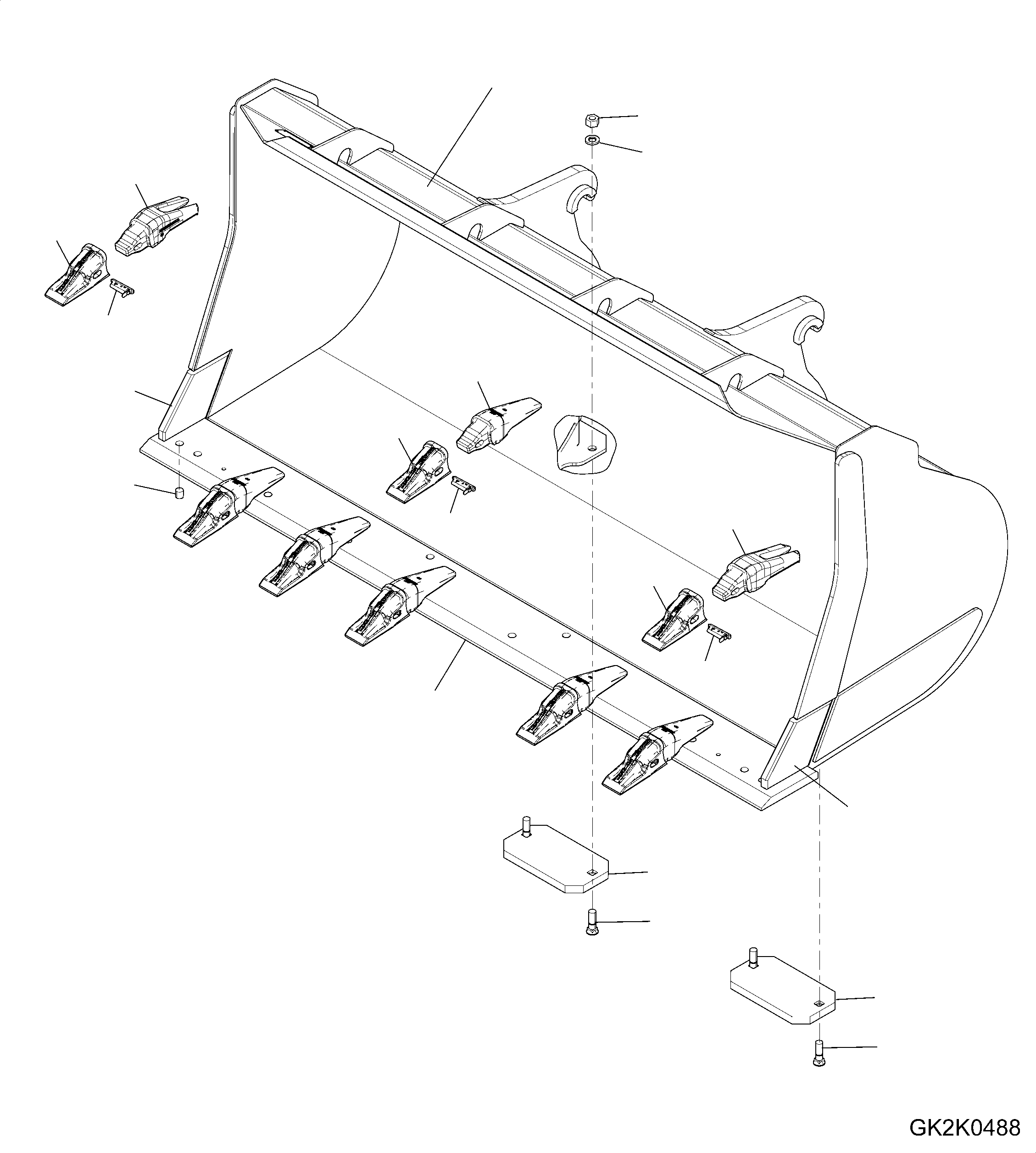Bucket Assembly 419-73-H2N50 KOMATSU