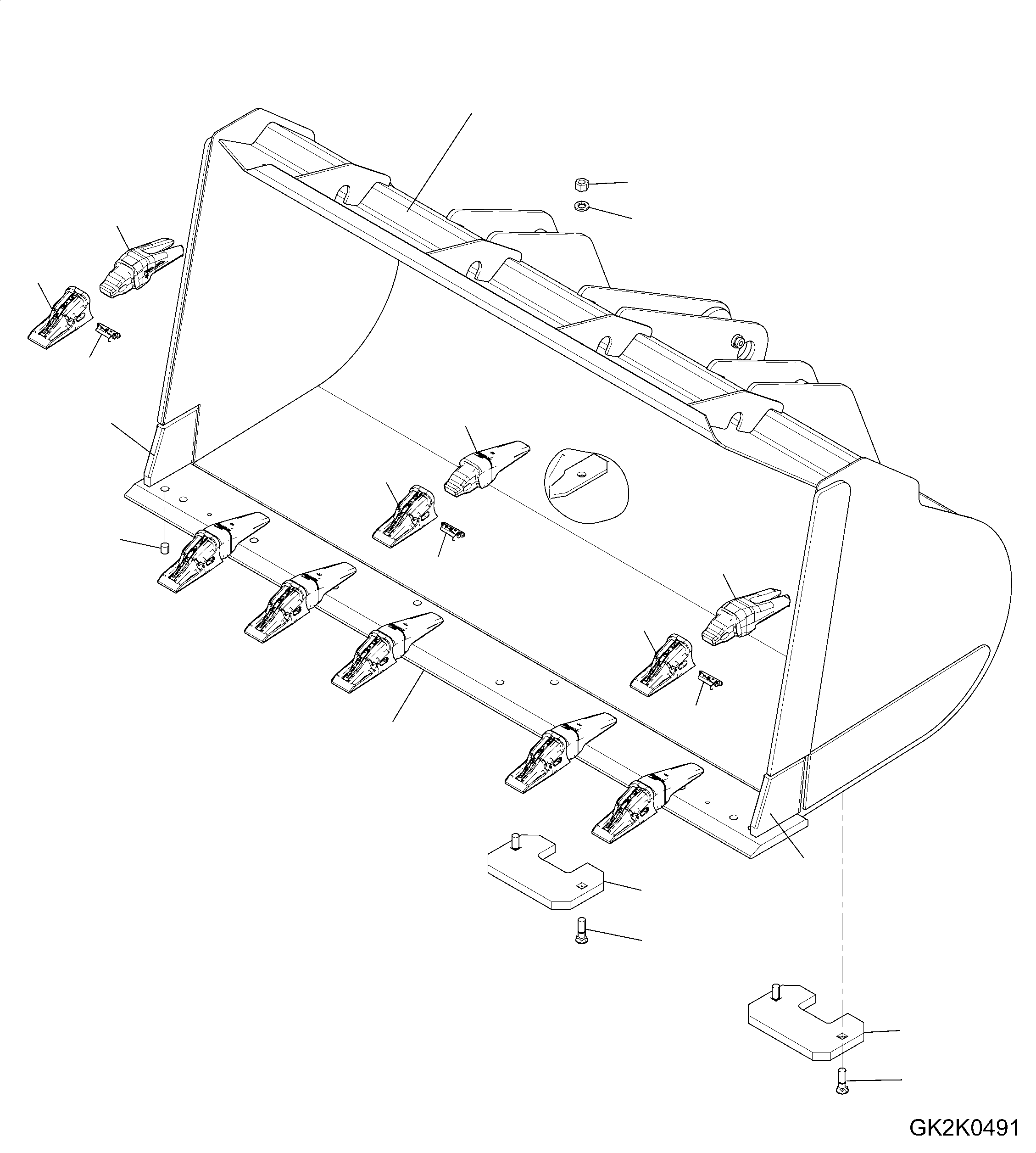 Bucket Assembly 419-73-H2L70 KOMATSU