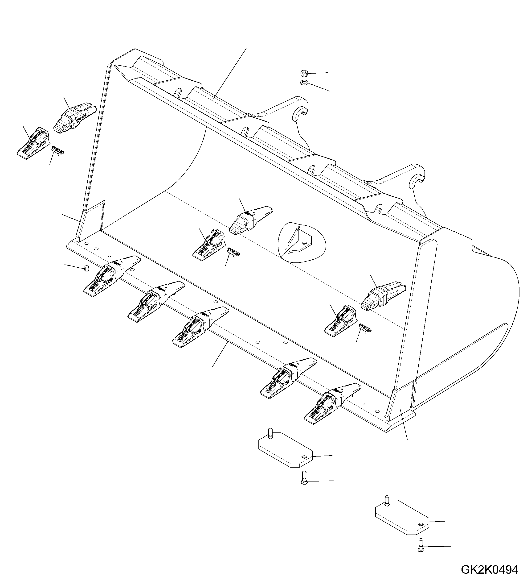 Bucket Assembly 419-74-H2020 KOMATSU