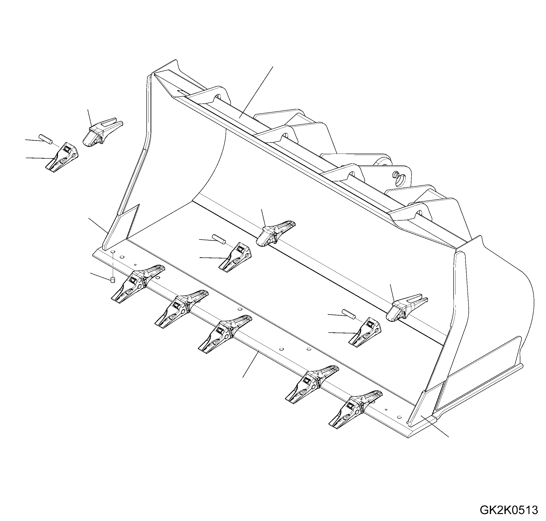 BUCKET ASSEMBLY 419-73-H2770 KOMATSU