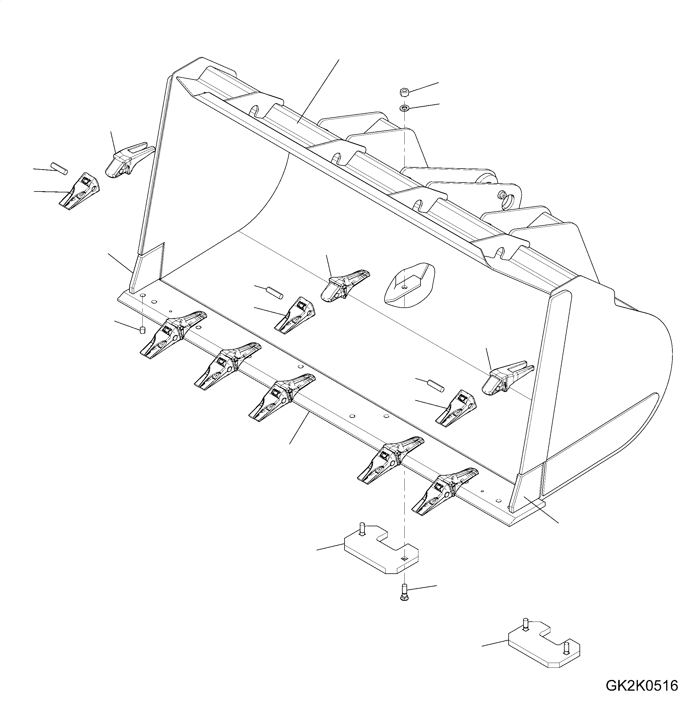 BUCKET ASSEMBLY 419-73-H2830 KOMATSU