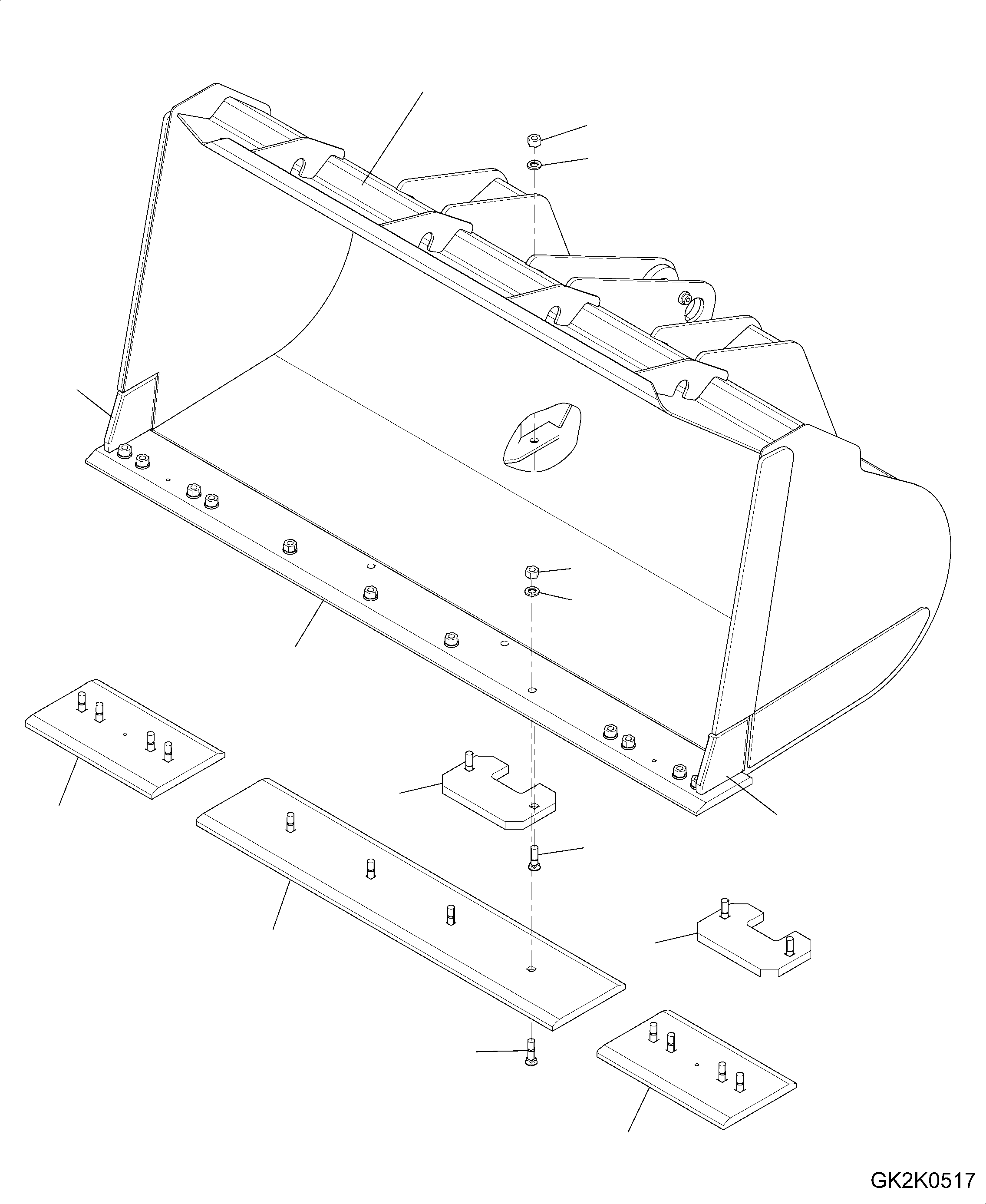 Bucket Assembly 419-73-H2841 KOMATSU