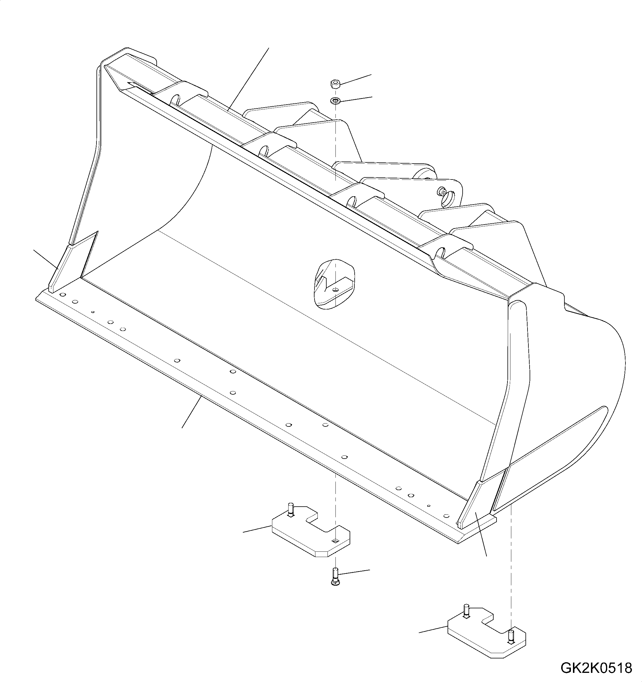 Bucket Assembly 419-73-H2K20 KOMATSU