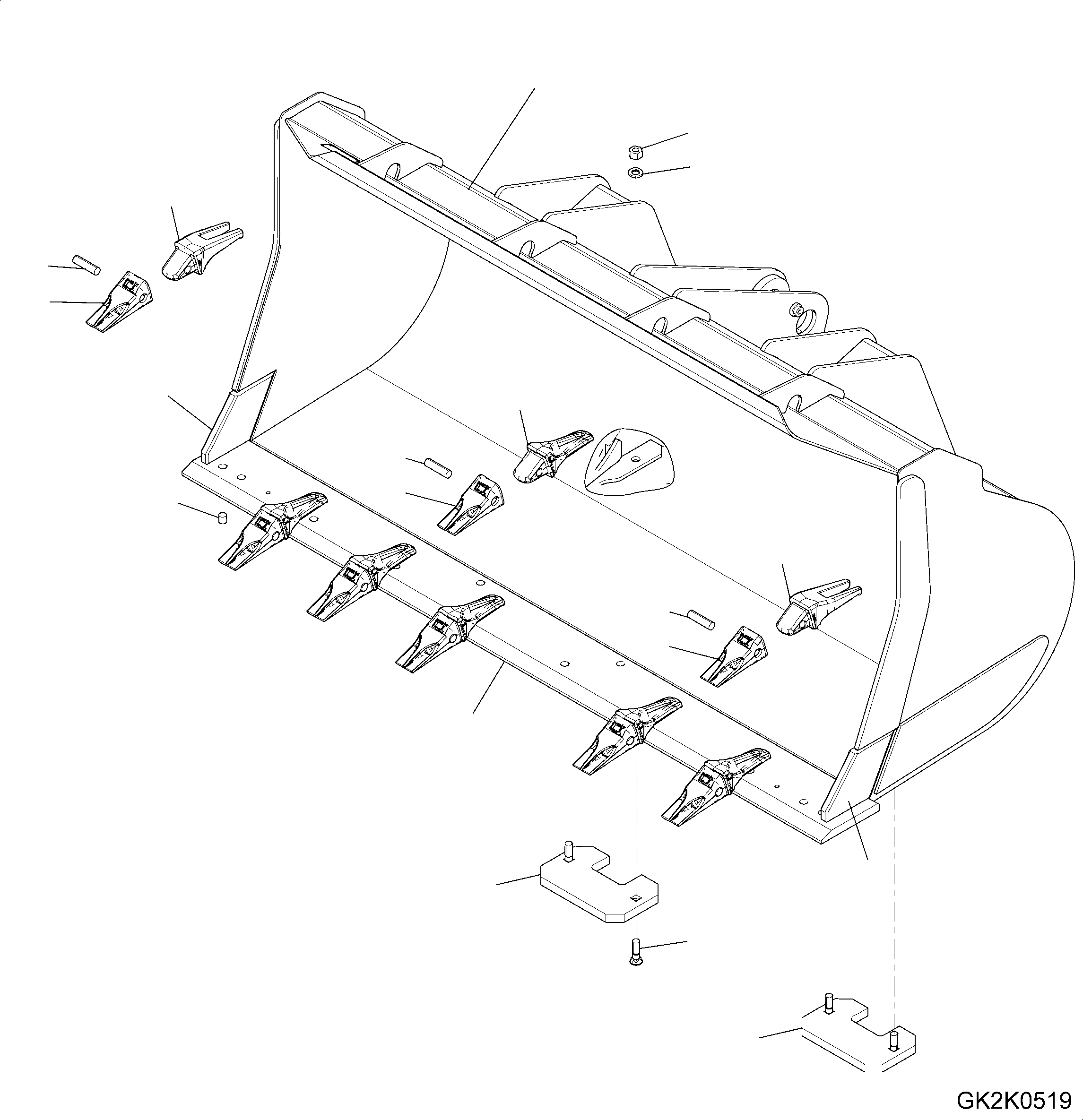 BUCKET ASSEMBLY 419-73-H2710 KOMATSU