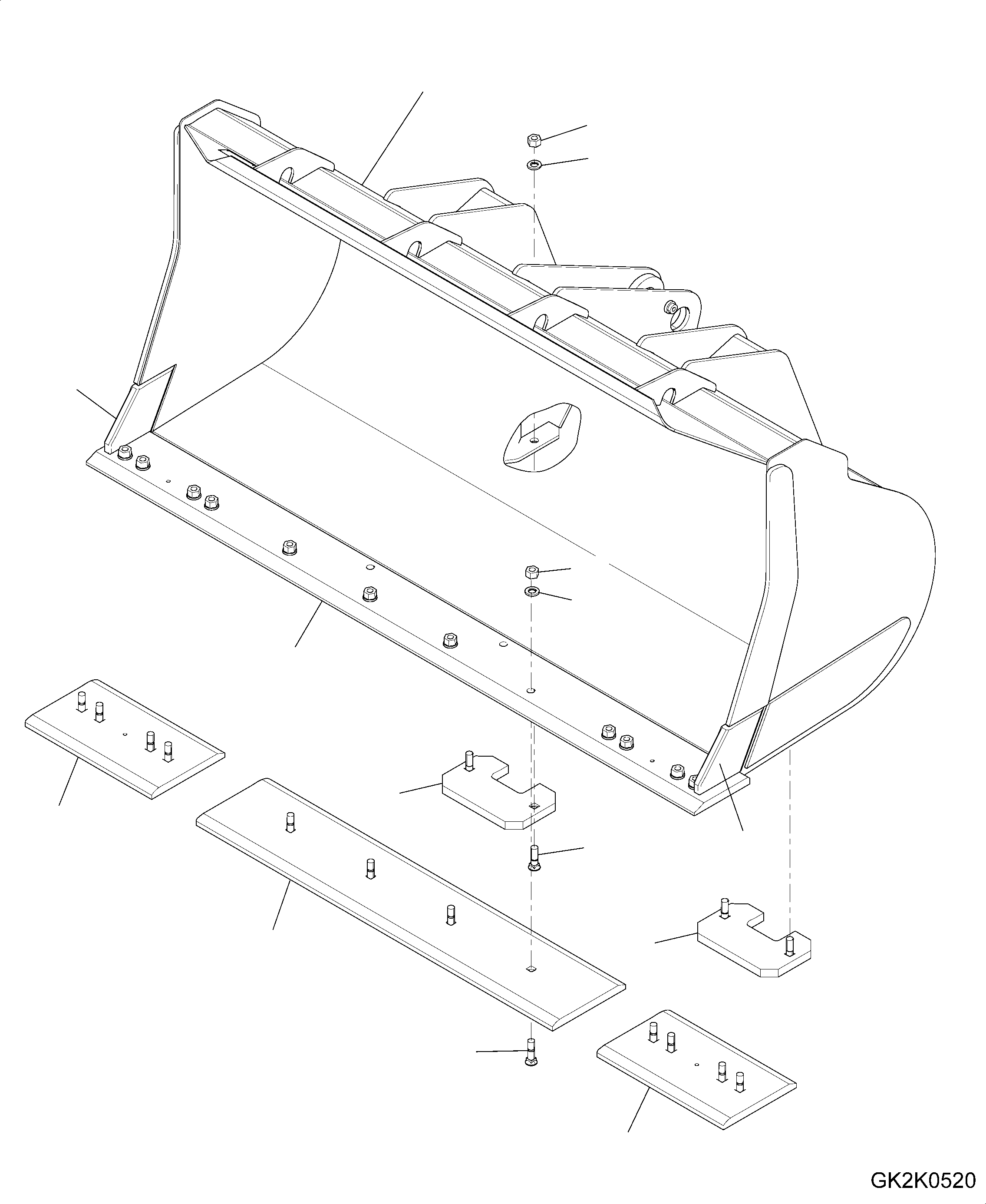 Bucket Assembly 419-73-H2K40 KOMATSU