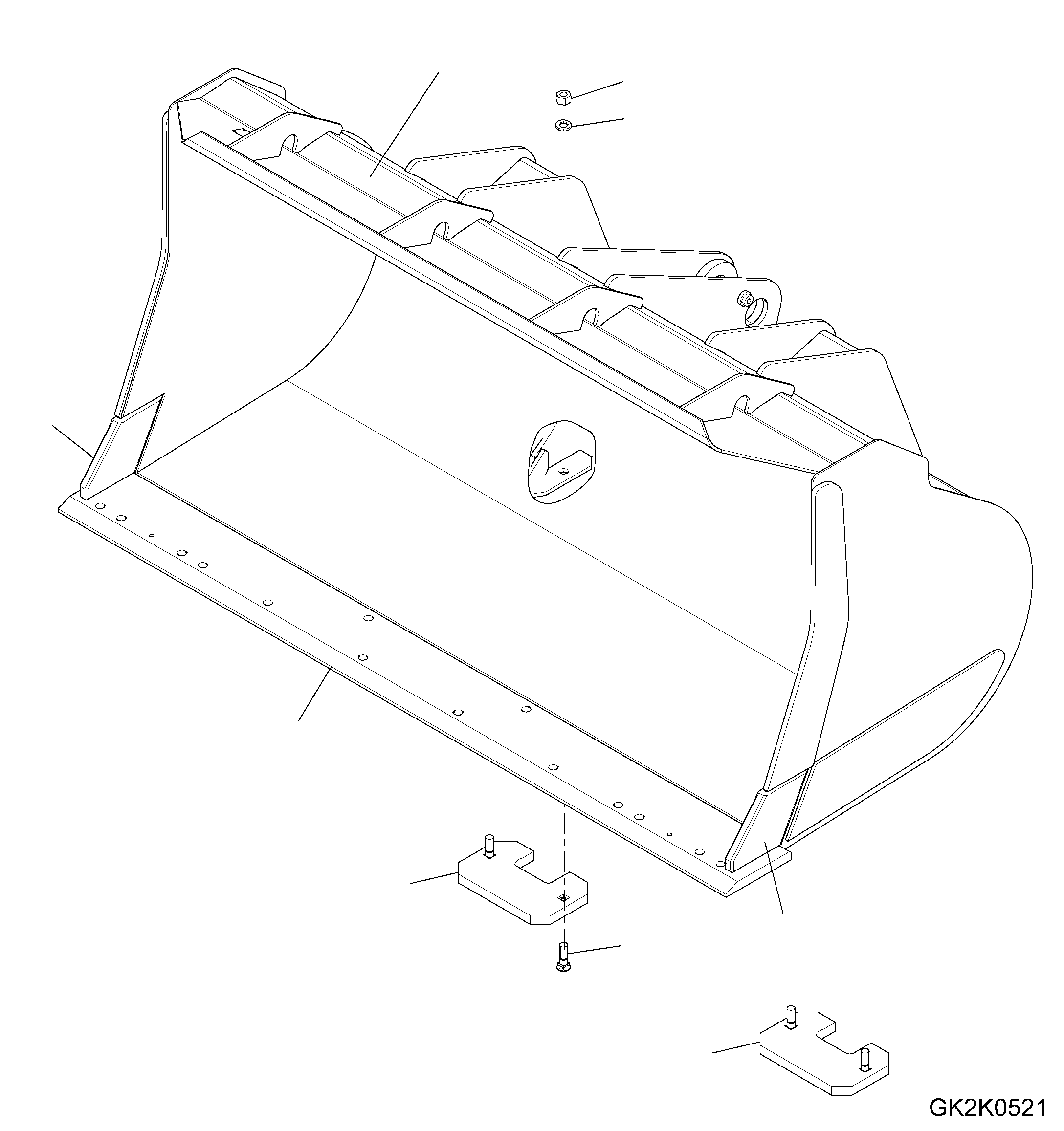 BUCKET ASSEMBLY 419-73-H2880 KOMATSU