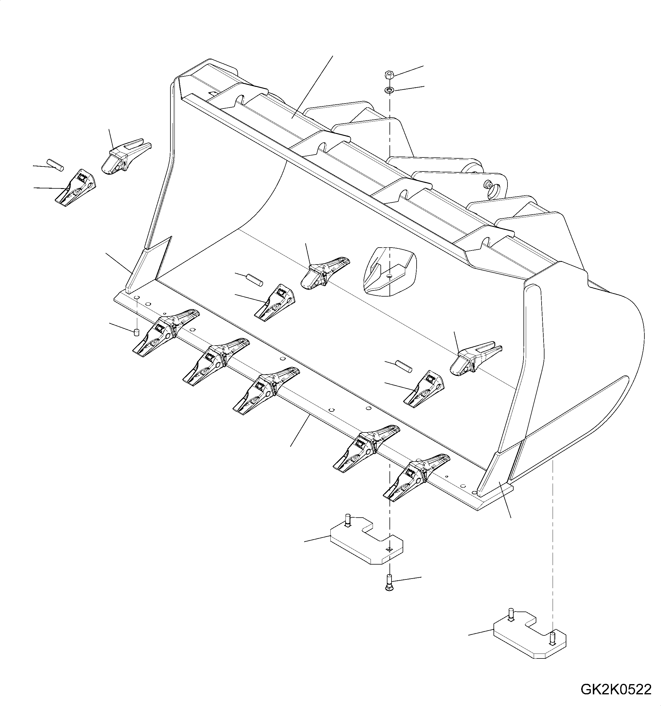 BUCKET ASSEMBLY 419-73-H2890 KOMATSU