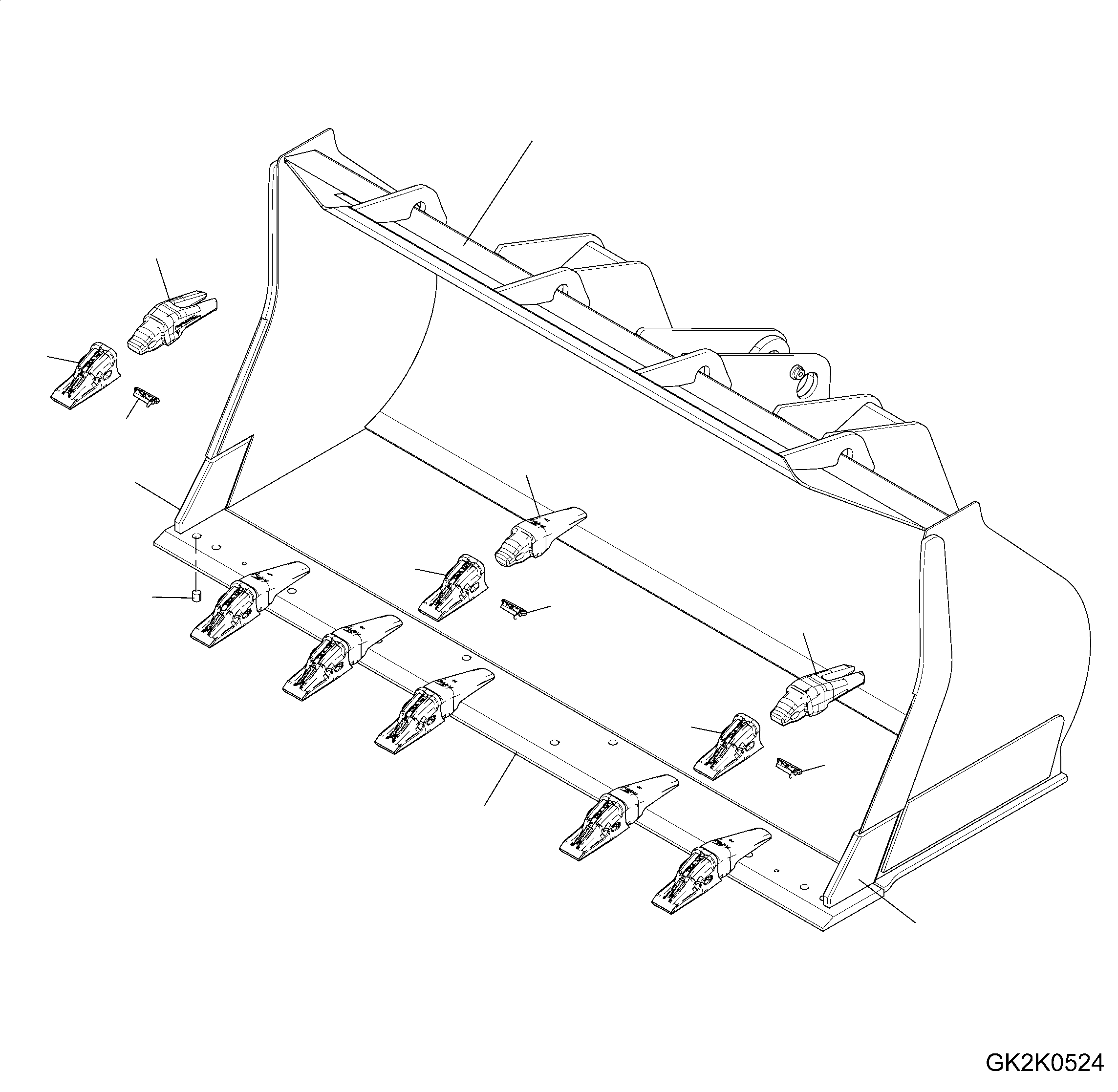 Bucket Assembly 419-72-H2E10 KOMATSU