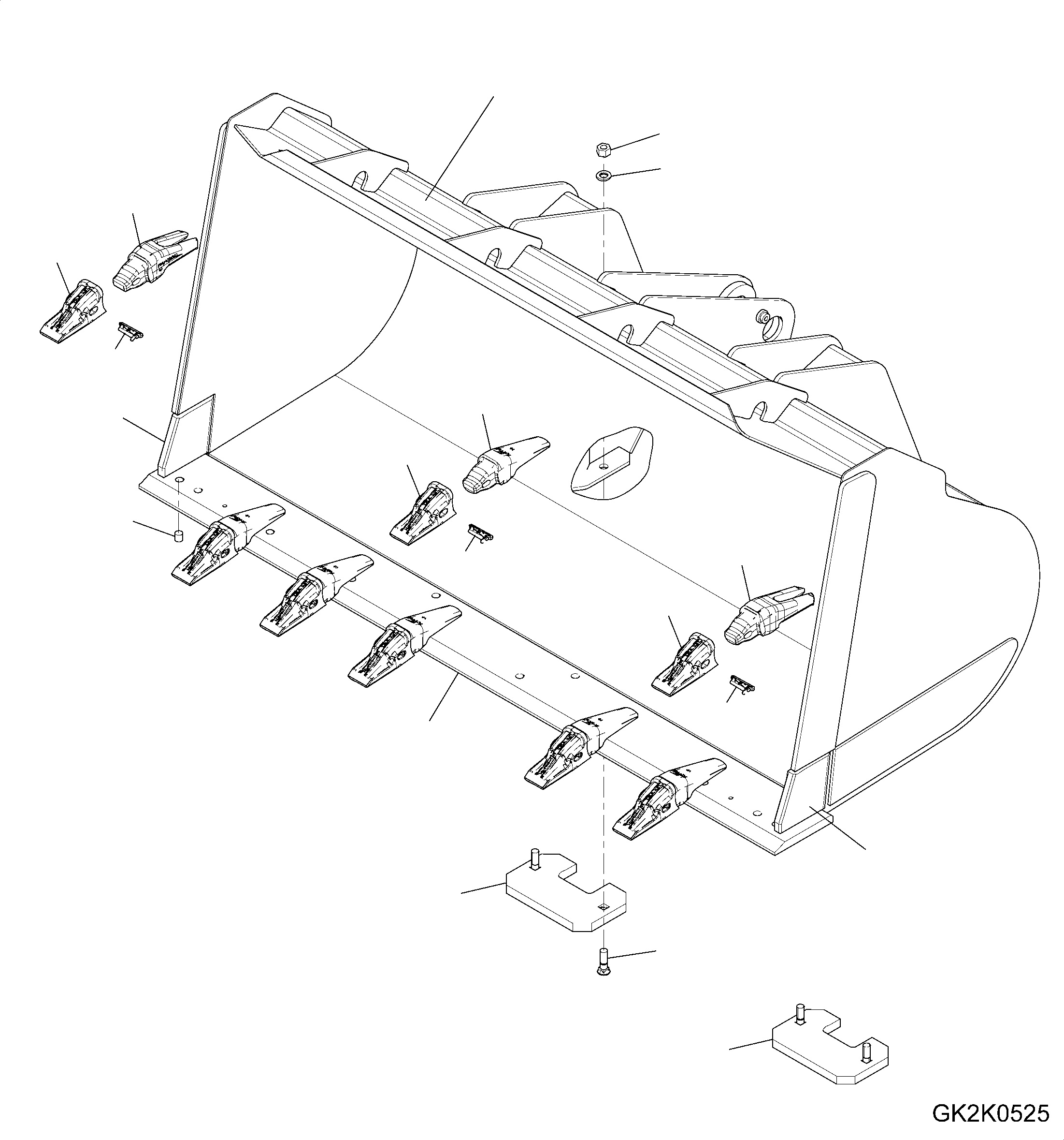 Bucket Assembly 419-72-H2E21 KOMATSU