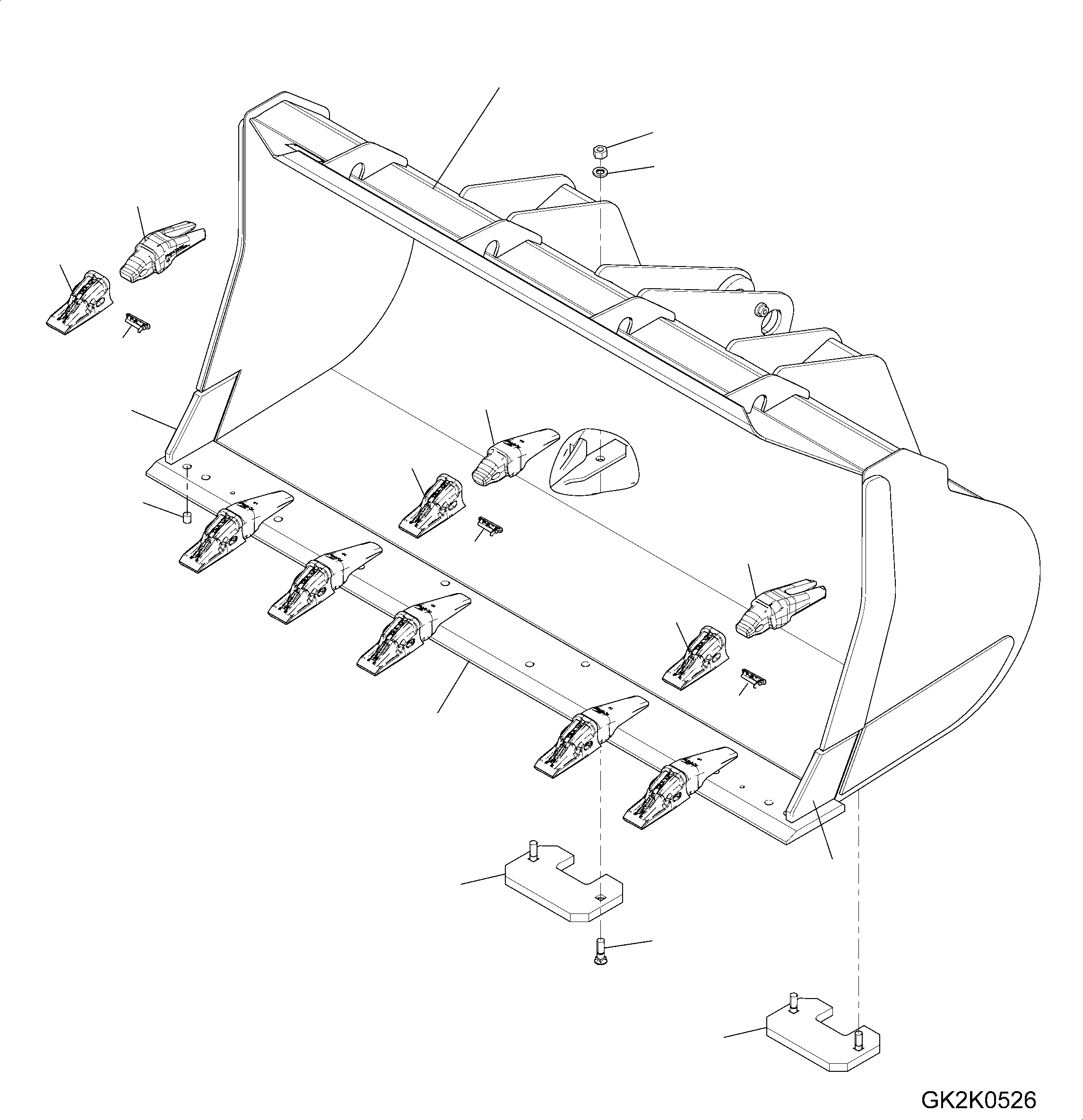 Bucket Assembly 419-73-H2K30 KOMATSU