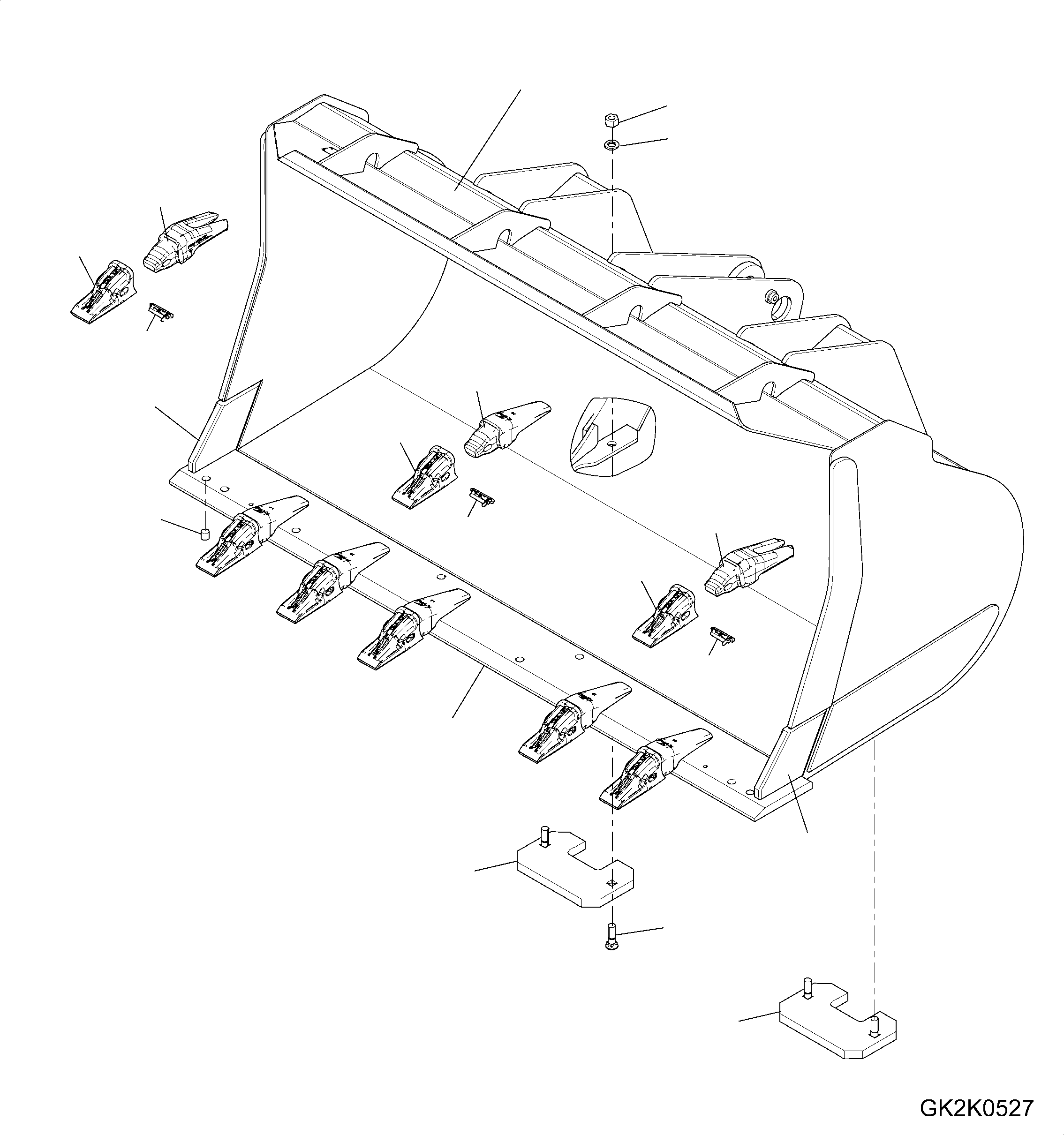 Bucket Assembly 419-72-H2E40 KOMATSU
