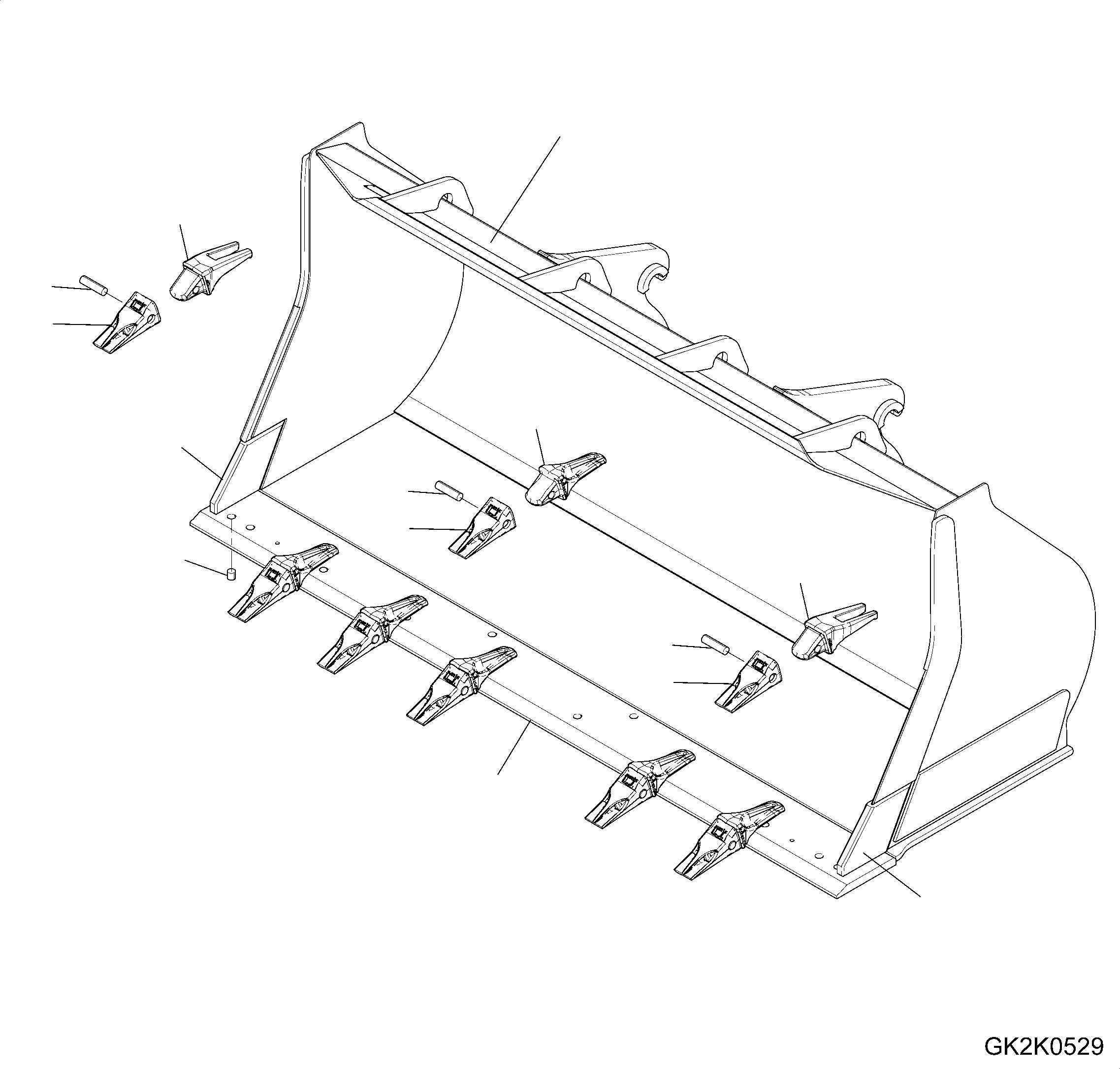 BUCKET ASSEMBLY 419-73-H2800 KOMATSU