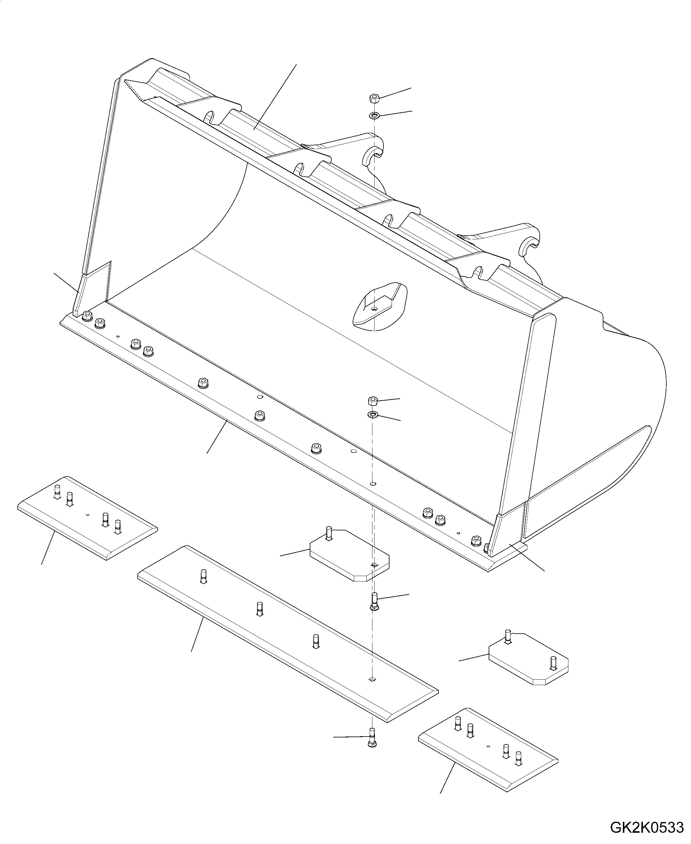Bucket Assembly 419-73-H2871 KOMATSU