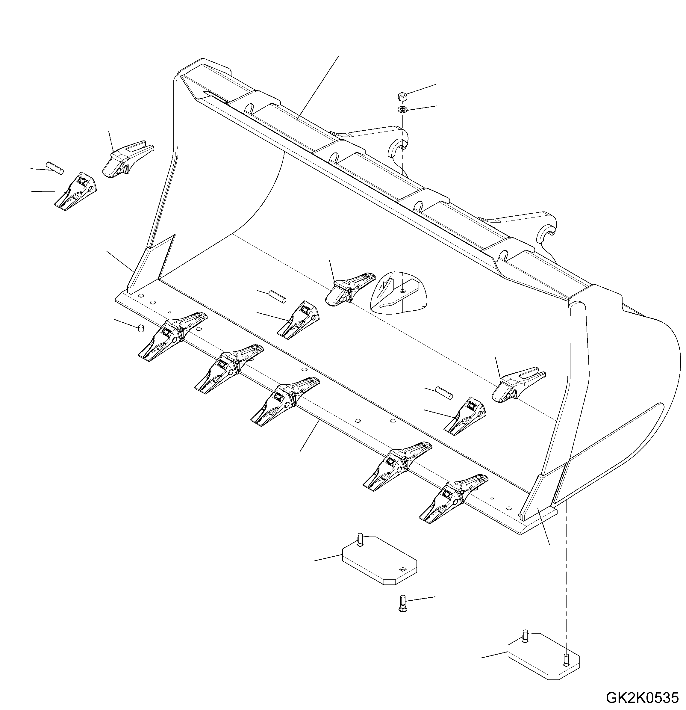 BUCKET ASSEMBLY 419-73-H2150 KOMATSU