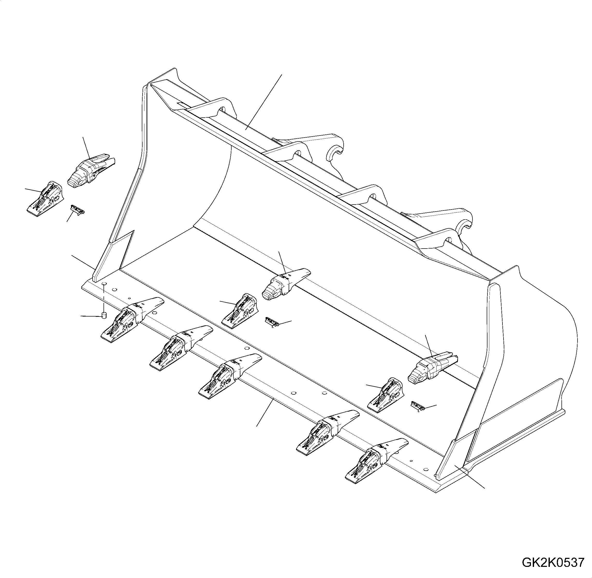 Bucket Assembly 419-72-H2E50 KOMATSU