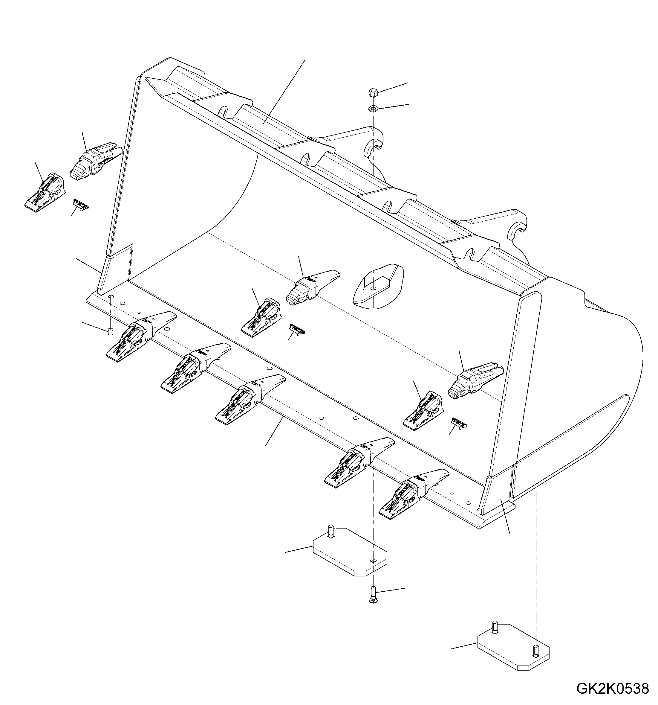 Bucket Assembly 419-72-H2E60 KOMATSU