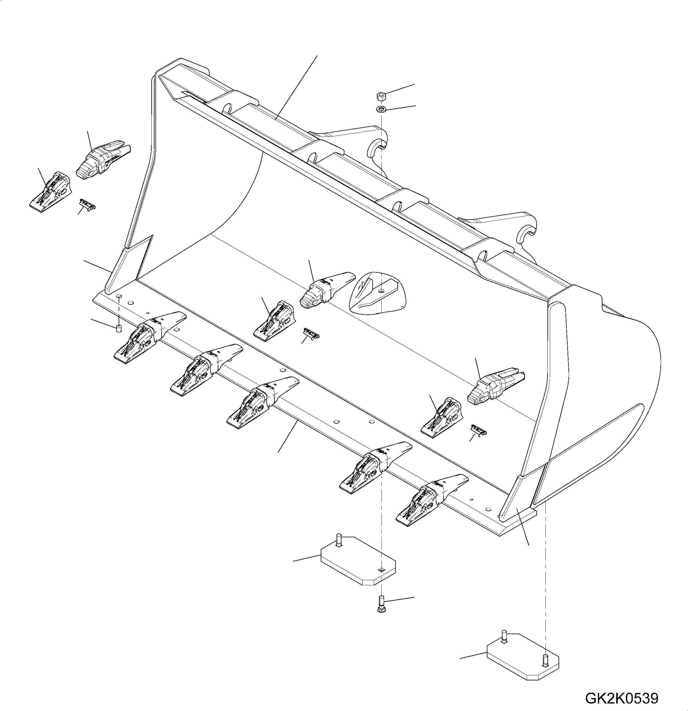 Bucket Assembly 419-72-H2E70 KOMATSU