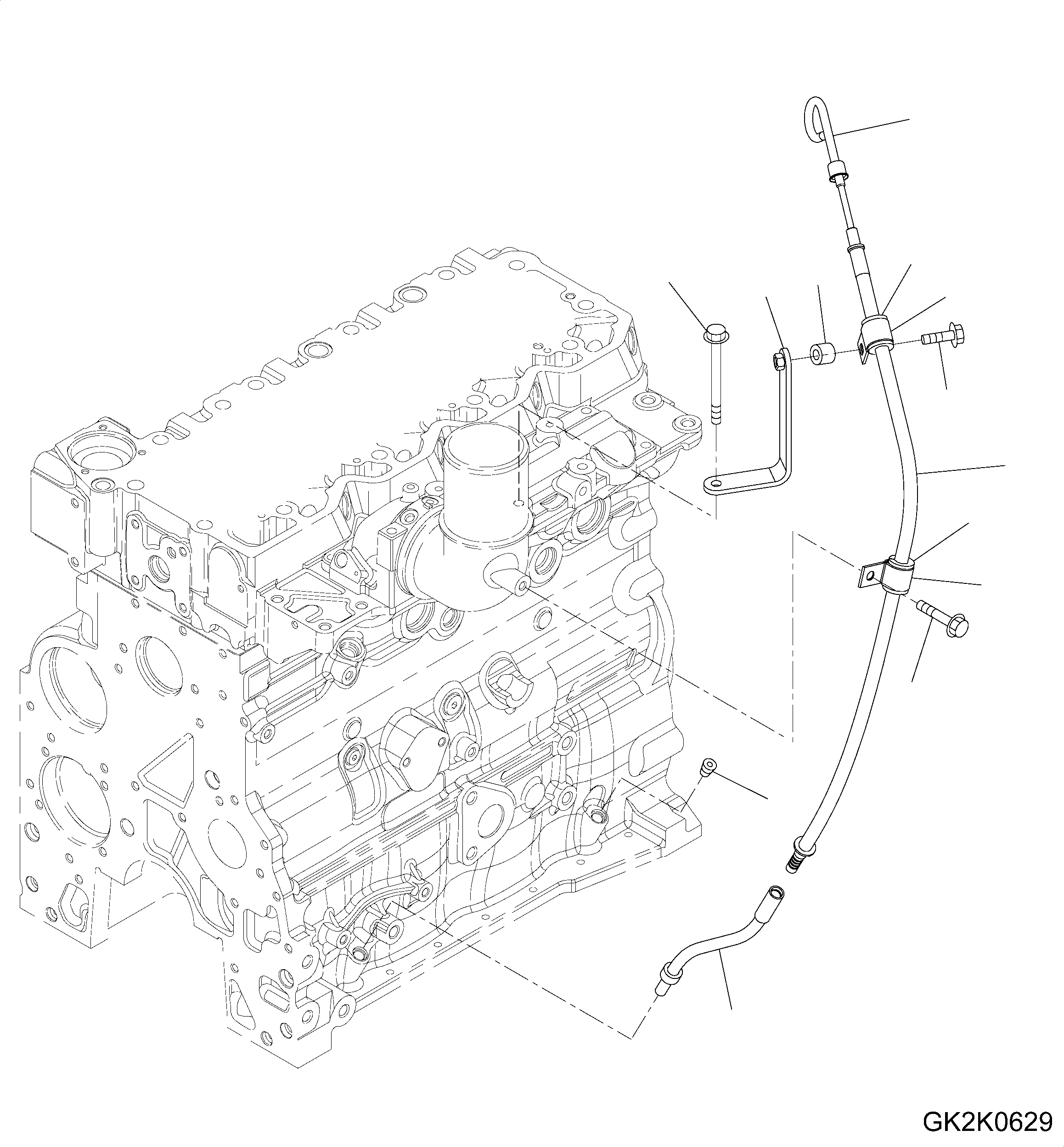 GUIDE, OIL LEVEL GAUGE 6732-21-5751 KOMATSU