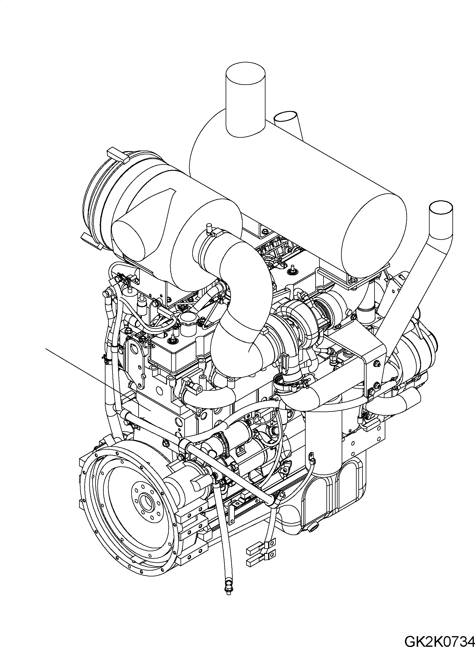 ENGINE 6738-L0-HH10 KOMATSU