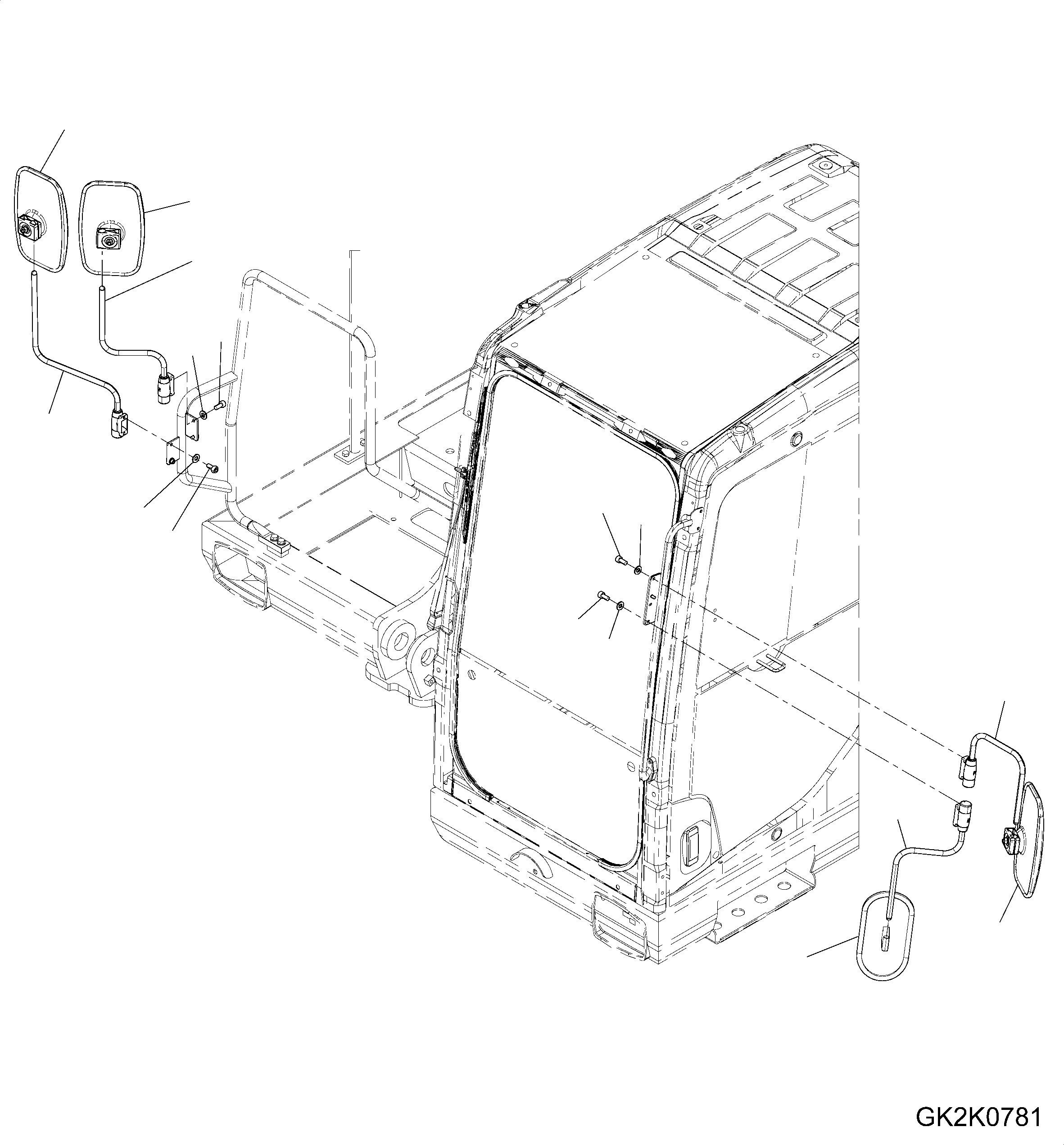 Stay, Mirror 20K-54-42340 KOMATSU