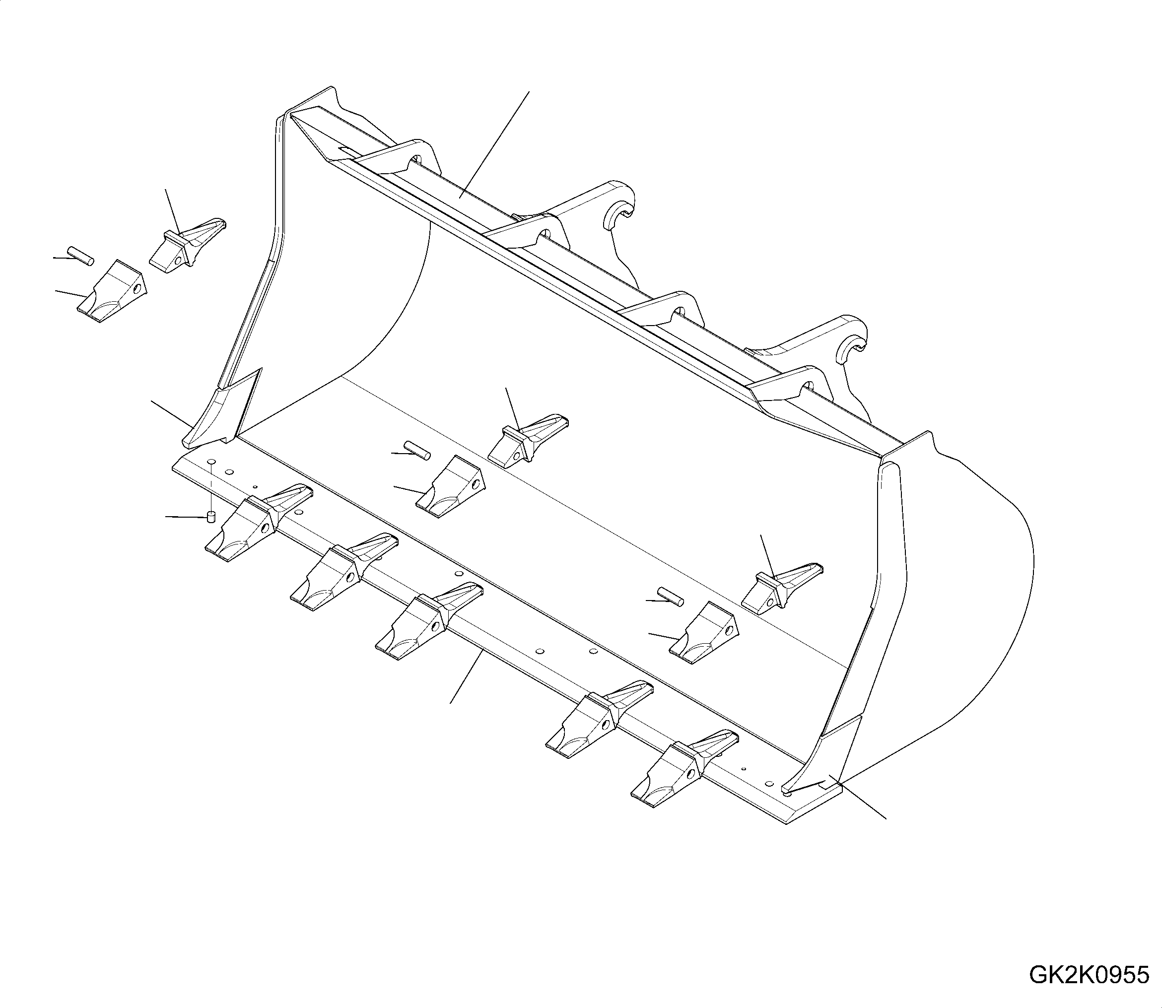 BUCKET ASSEMBLY 419-72-H2910 KOMATSU