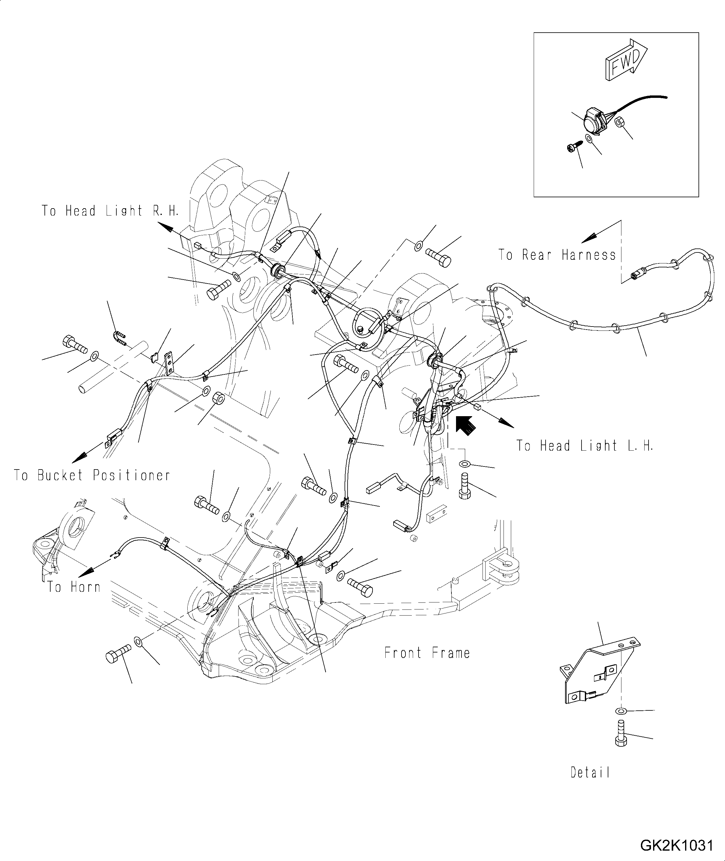 WIRING HARNESS, (FOR P.P.C.) 424-06-H2160 KOMATSU