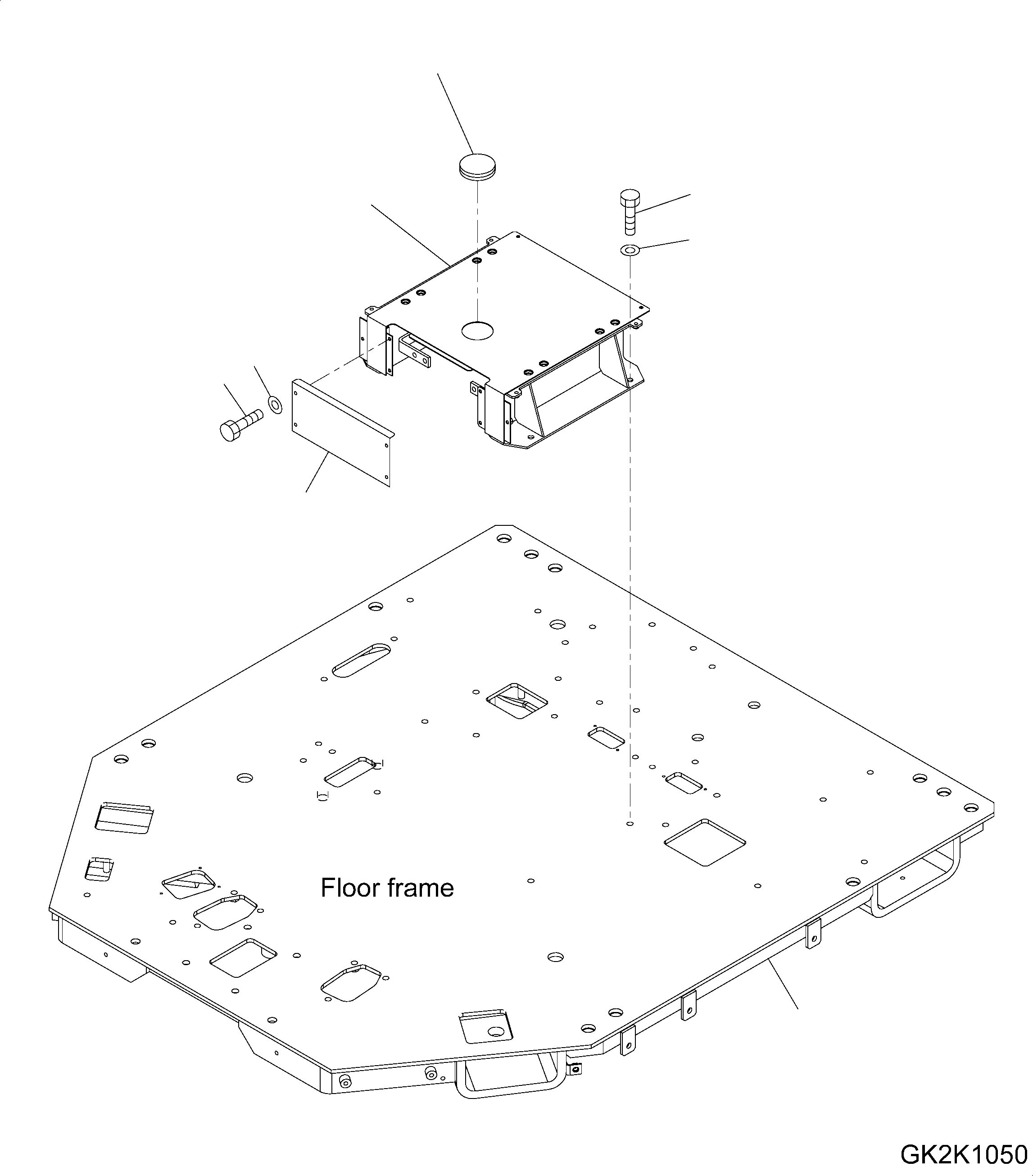 FLOOR FRAME, KOMTRAX 424-54-H2140 KOMATSU