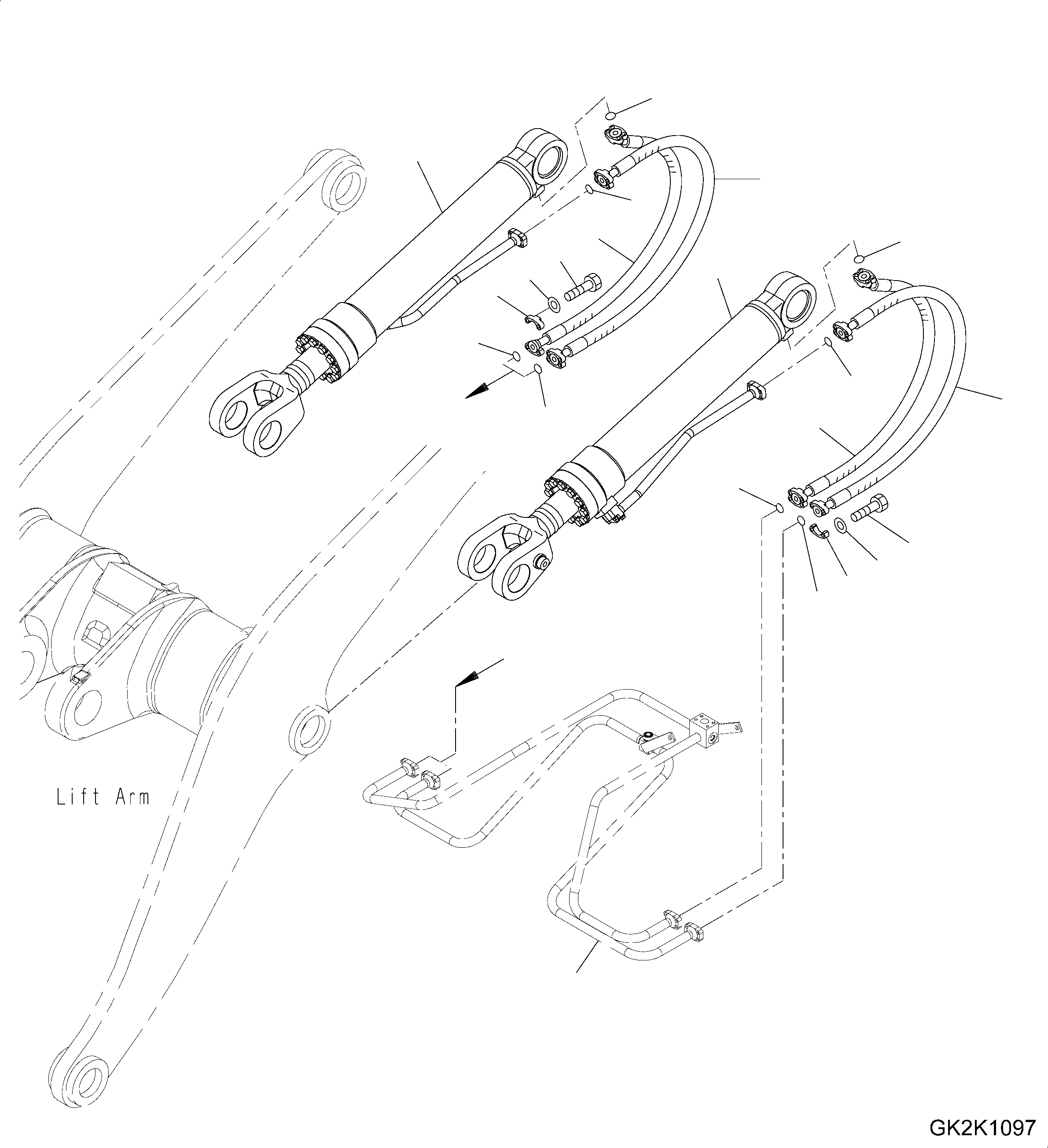 Tube(Hydraulic Piping,Lift Cylinder Piping,With Auto-greasing System) (423-62-43420) KOMATSU
