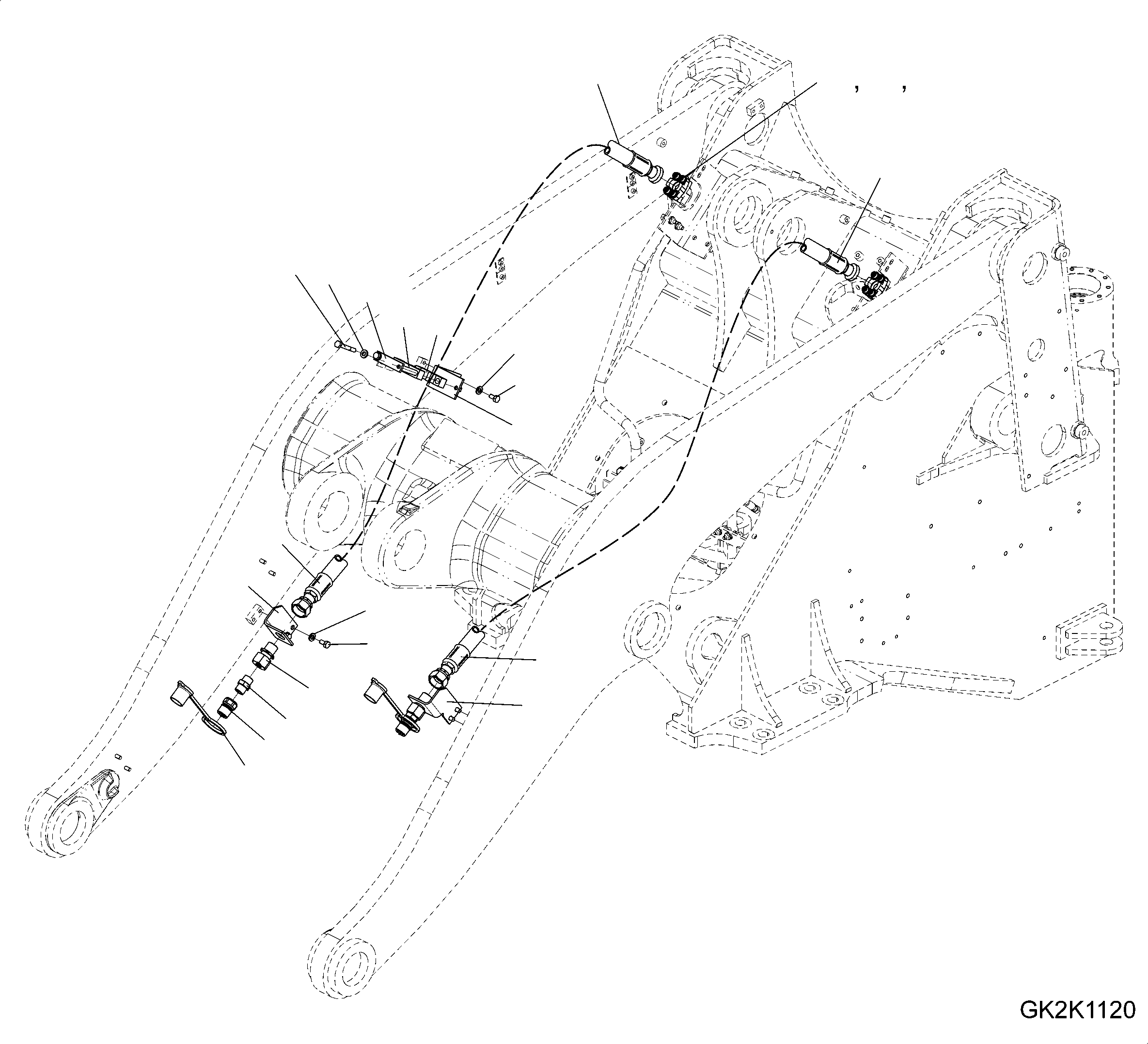 Hose, 2050mm 423-T90-H180 KOMATSU