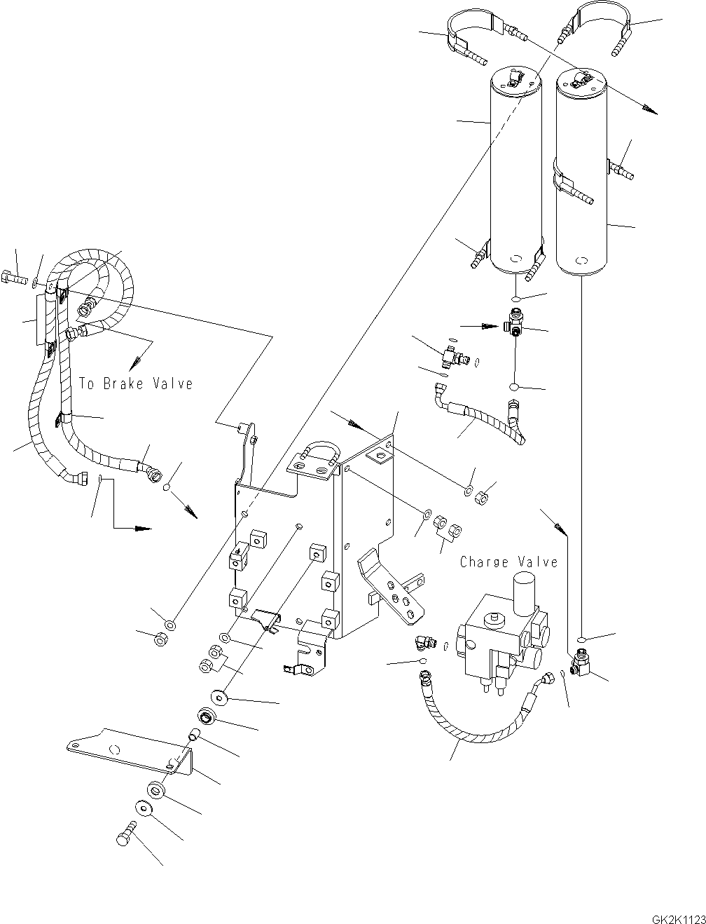Tee(Brake Control,Mounting Parts) (418-43-37240) KOMATSU