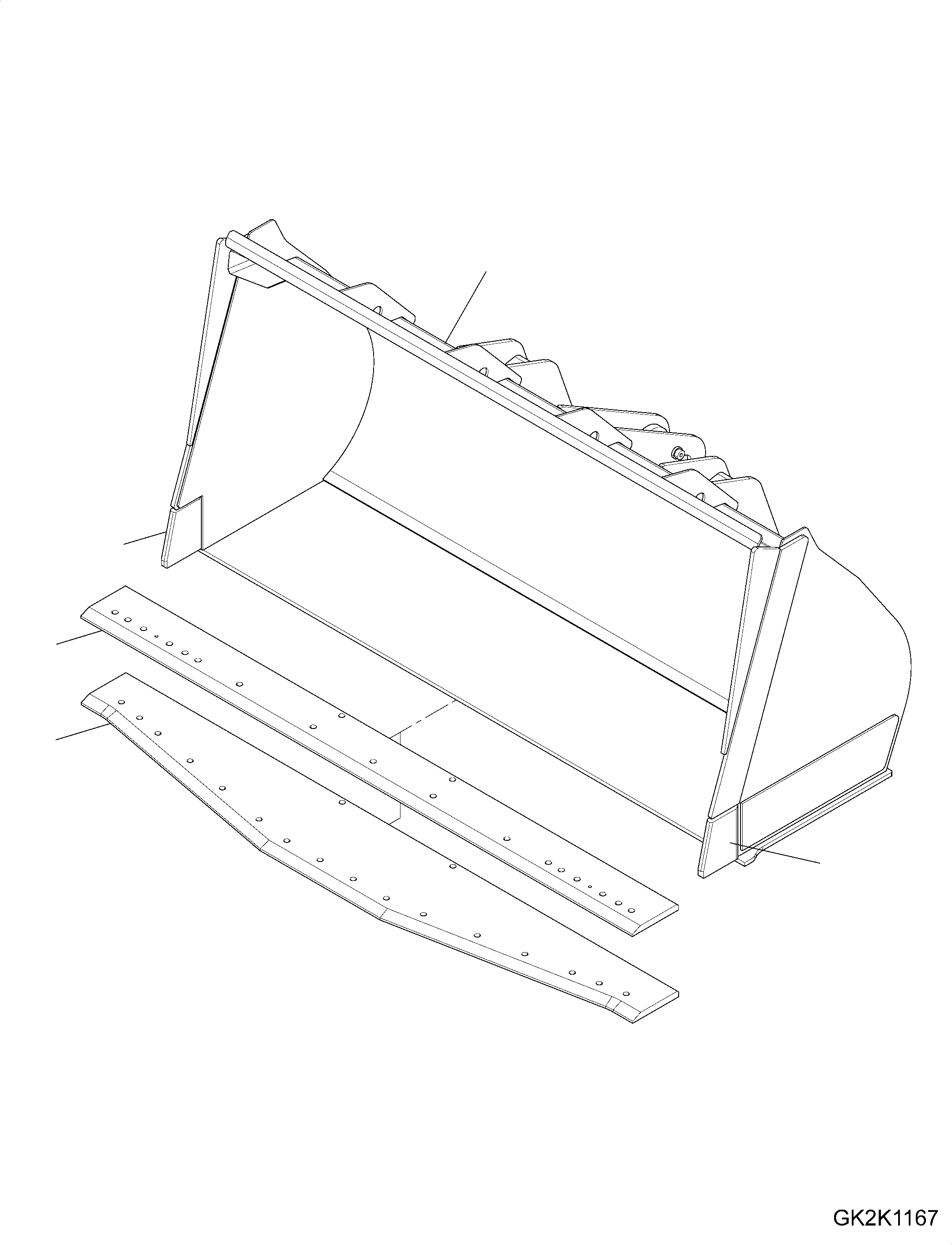 Bucket, 3.5m3, (Code: S12) 423-76-H2250 KOMATSU