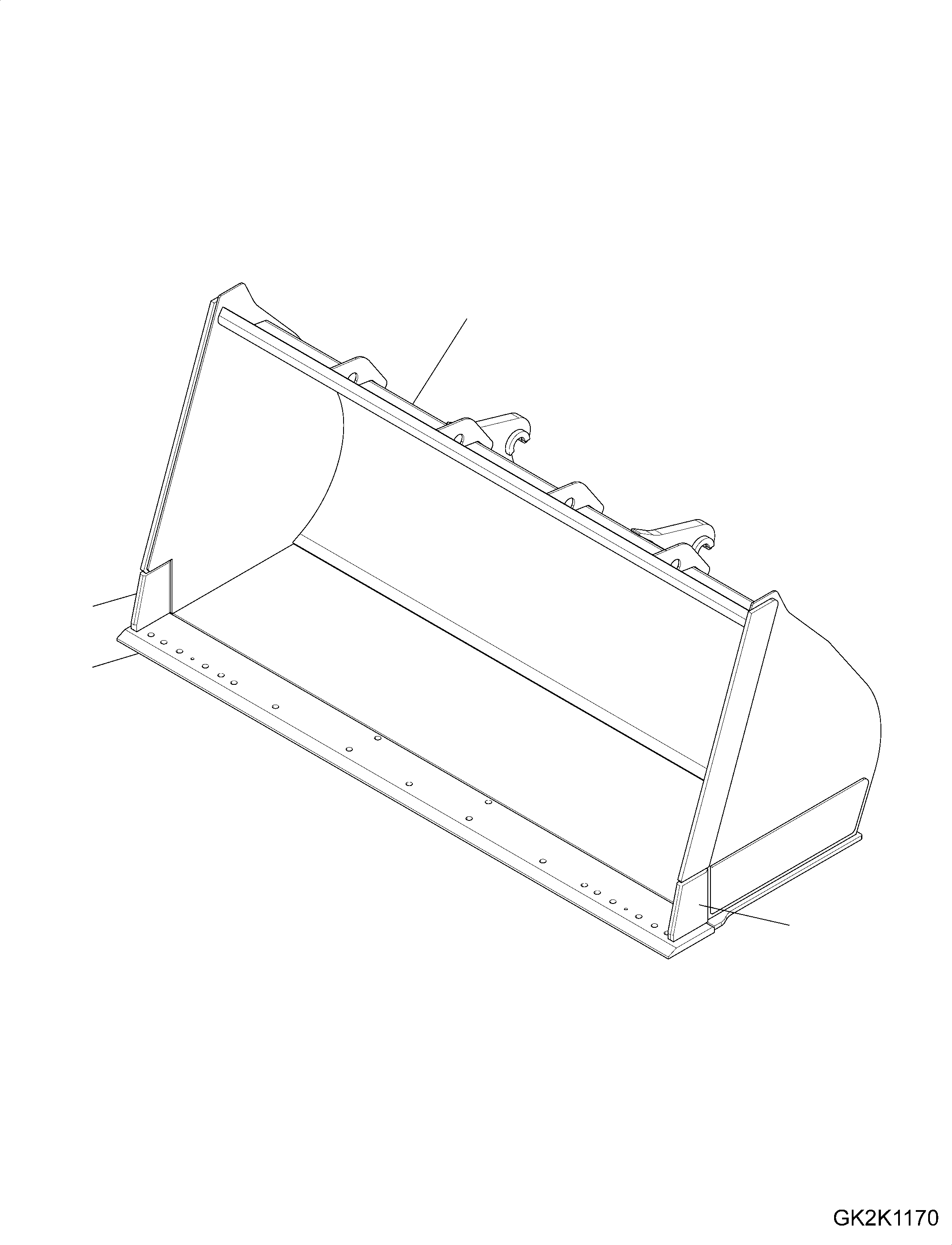Bucket, 3.1m3, (Code: S16) 423-76-H2260 KOMATSU