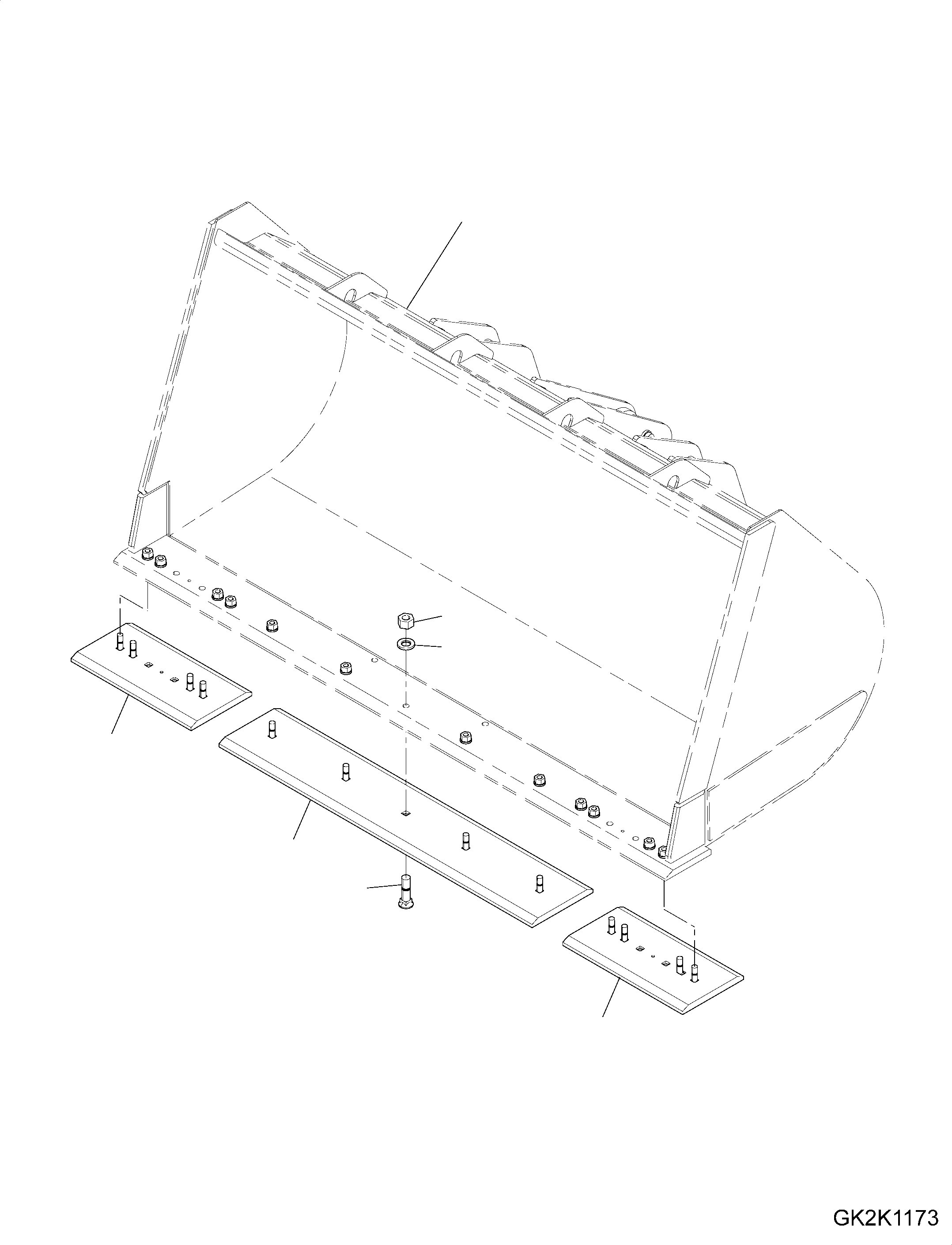 Blade, Straight 424-74-H2910 KOMATSU
