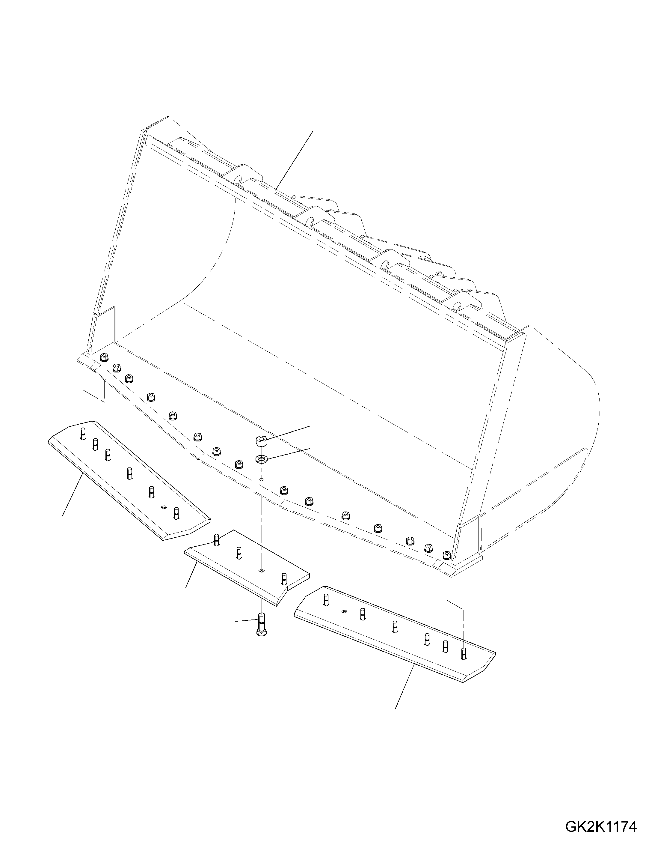Blade, Spade 424-74-H2880 KOMATSU
