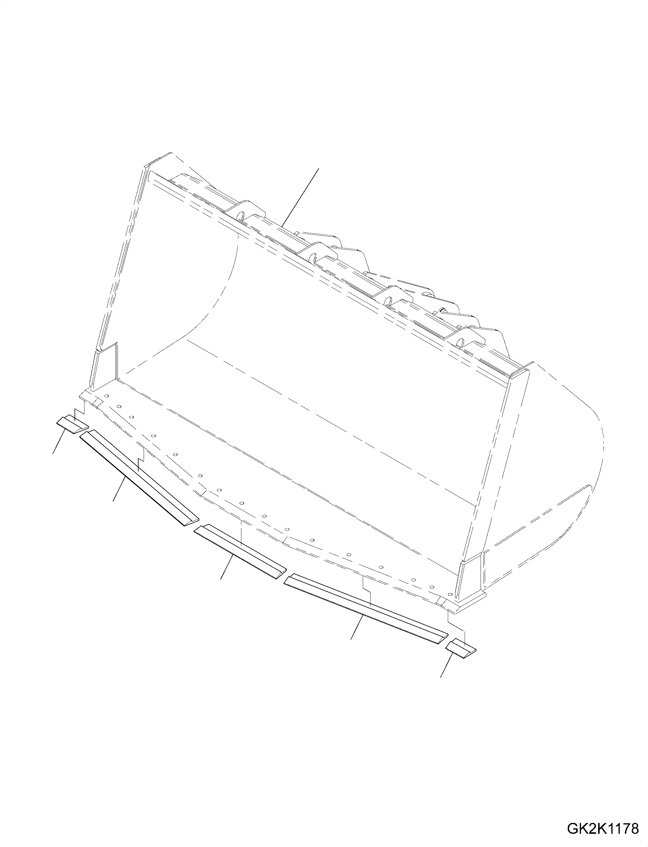 Edge, R.H., Welded 424-74-H2980 KOMATSU