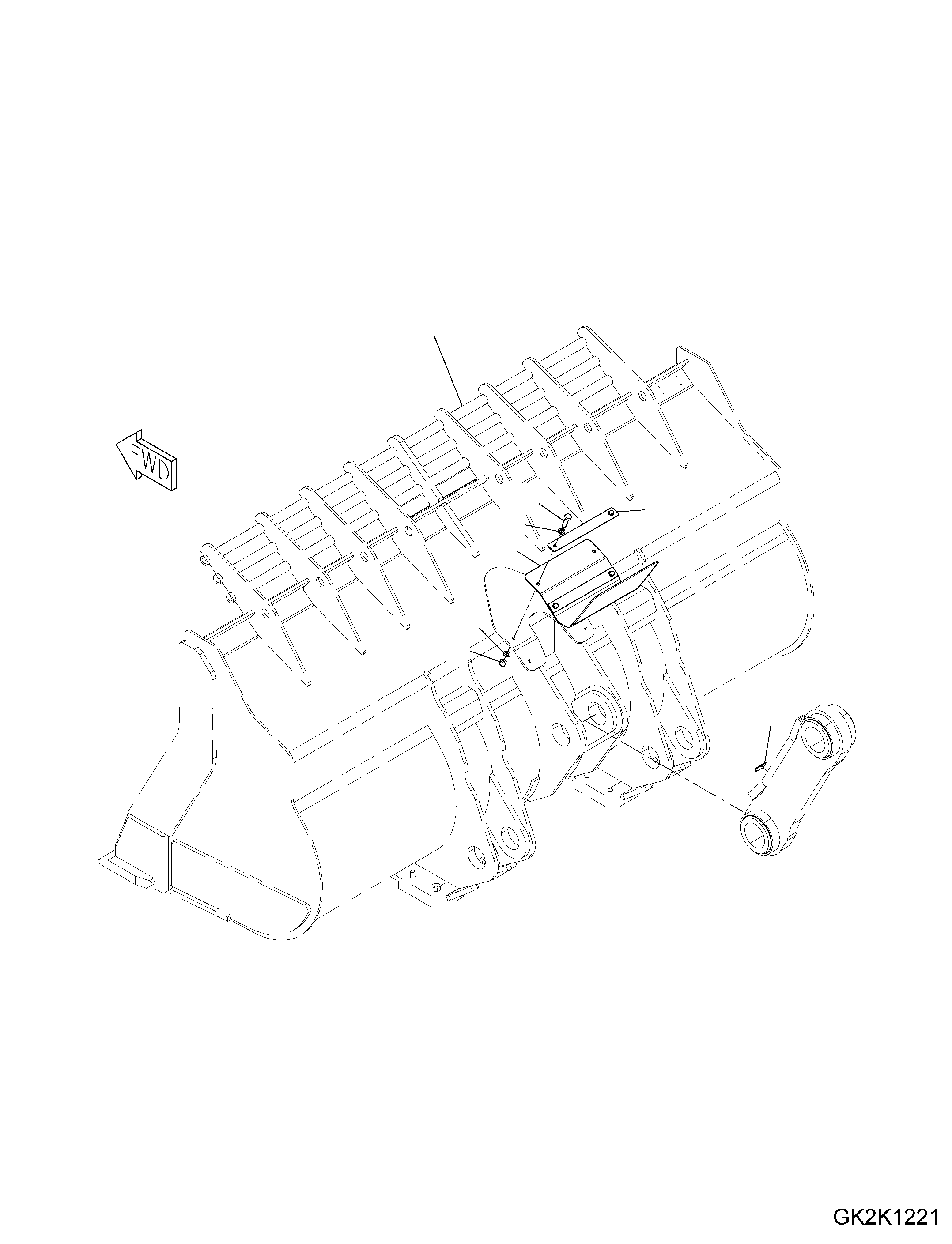 Support, Plate 425-72-H2N60 KOMATSU