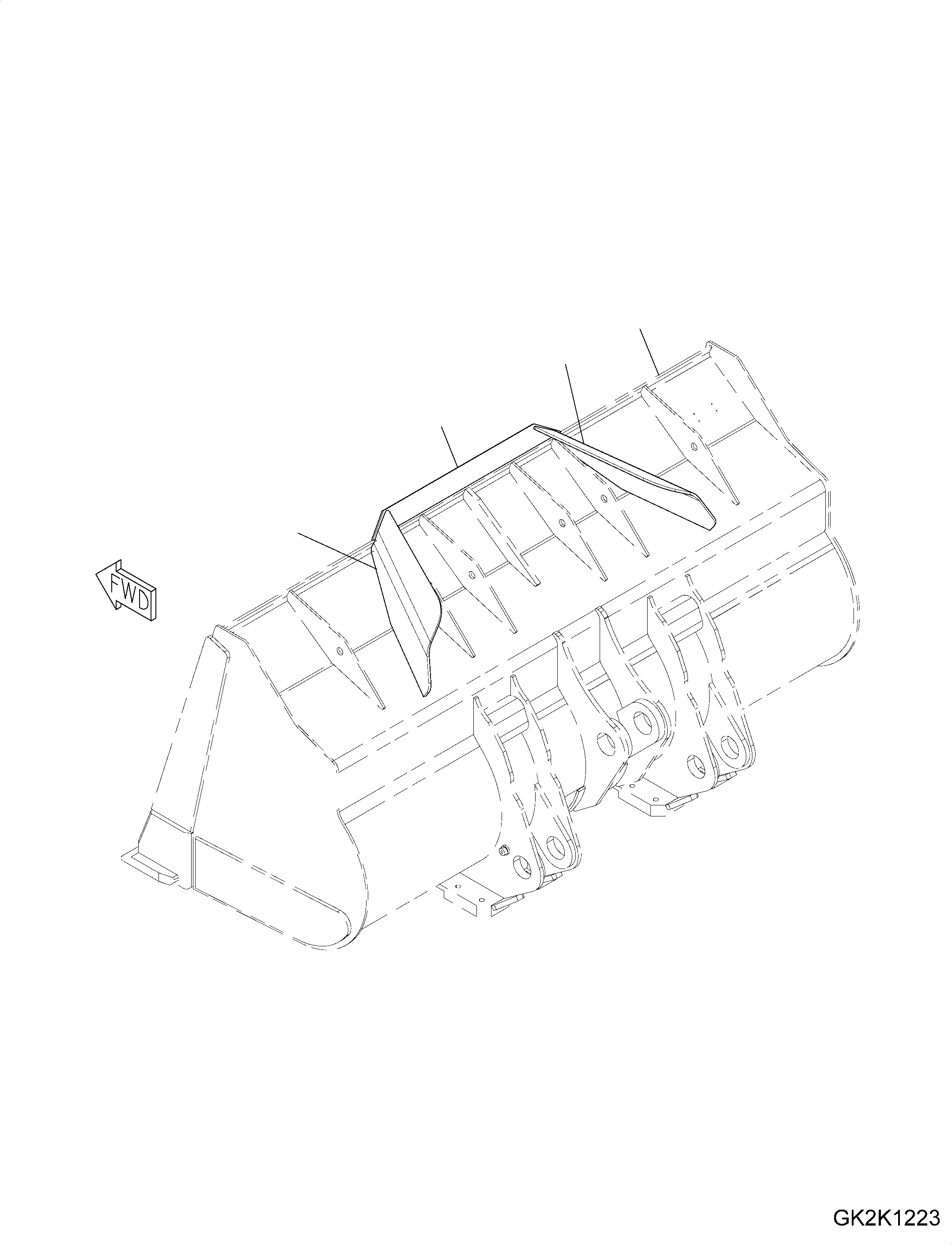 PLATE, LHS, (WELDED) 425-72-H2L40 KOMATSU